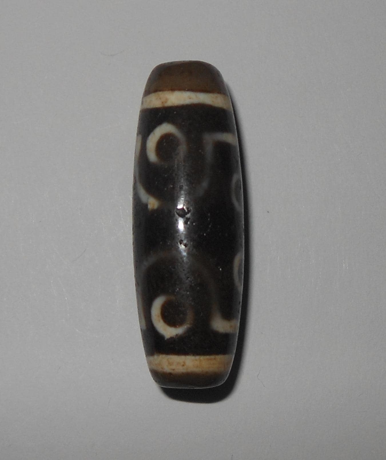 no. 172 - Very Rare Seven Eyes - Gzi Dzi Himalaya Tibet Amulet Bead - Man Necklace - Tibetan Mala