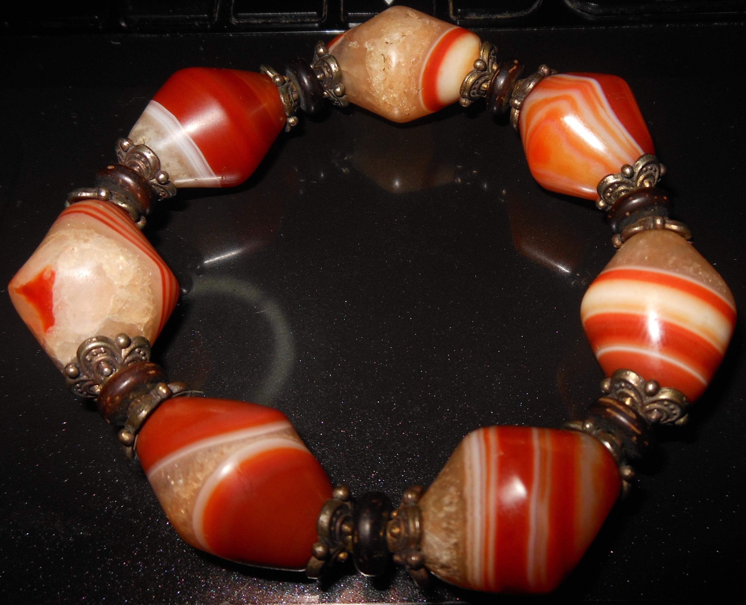Statement Bracelet - Agate Suleimani del Deserto del Gobi. - image 3