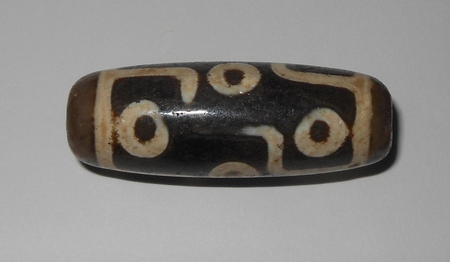 no. 161 - Nine Eyes - Gzi Dzi Himalaya Tibet Amulet Bead - Man Necklace - Tibetan Mala - image 4