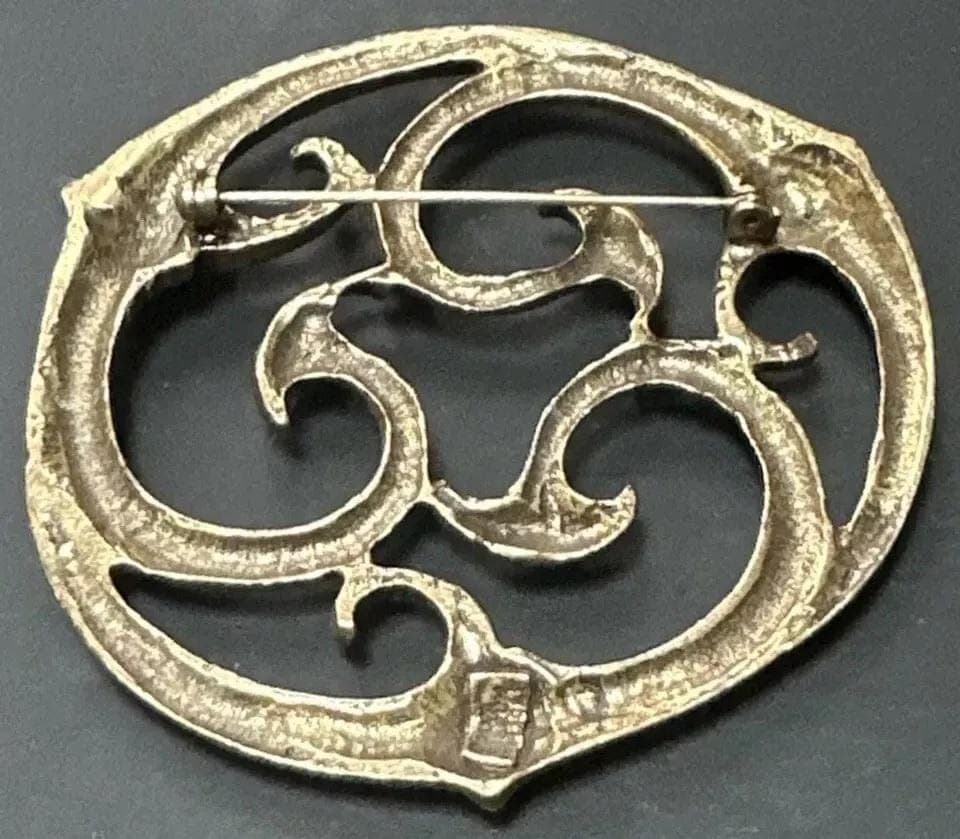 Gothic Celtic Large Brooch - Modern Museum Replica Signed Alva. - image 5
