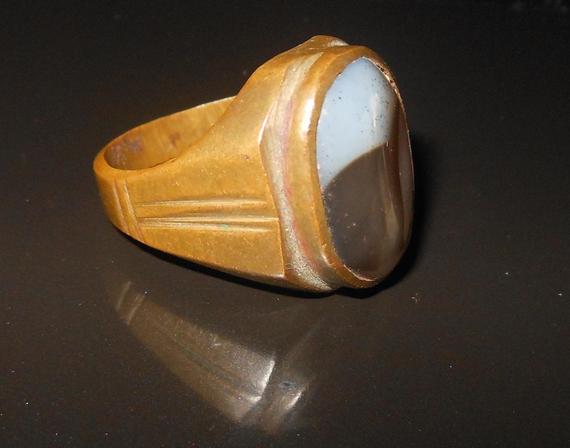 Occhio del diavolo - Anello da uomo - Luk Mik Agata Aqeeq Yemen - image 3