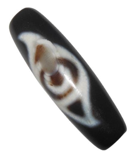 no. 151 - Phoenix Eye - VERY GOOD QUALITY - Gzi Dzi Himalaya Tibet Amulet Bead - Man Necklace - Tibetan Mala - image 4