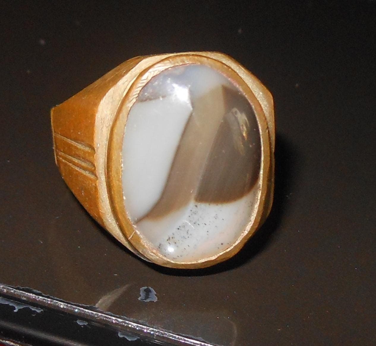 Occhio del diavolo - Anello da uomo - Luk Mik Agata Aqeeq Yemen - image 4
