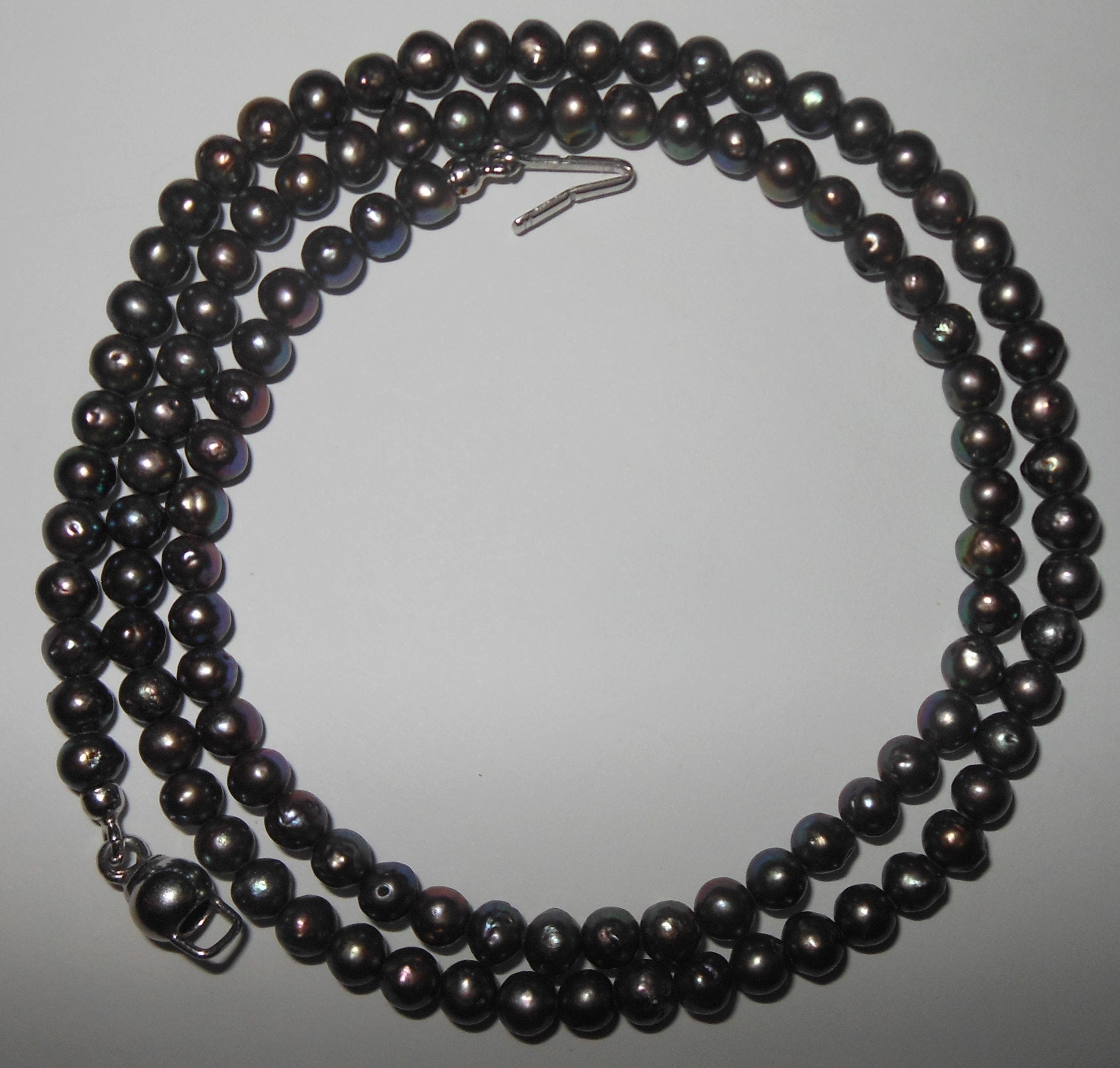 PARURE Collana + bracciale - lucenti perline pavone Tahiti - unisex uomo donna