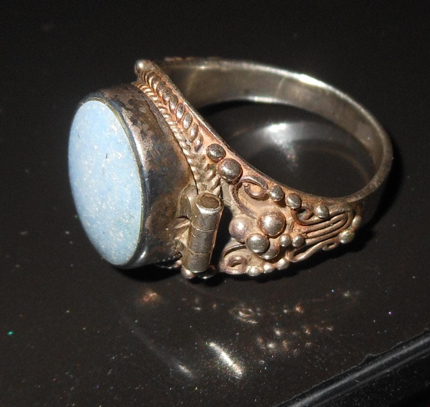 Lucrezia Borgia Mood - Intrigante anello da veleno - Argento Sterling - Hand Made Sterling Silver Poison Ring - image 5