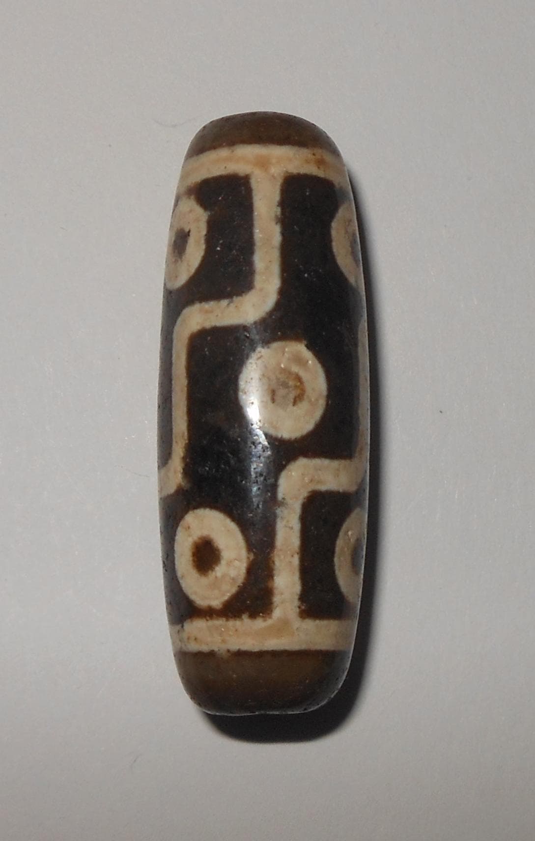 no. 161 - Nine Eyes - Gzi Dzi Himalaya Tibet Amulet Bead - Man Necklace - Tibetan Mala - image 5
