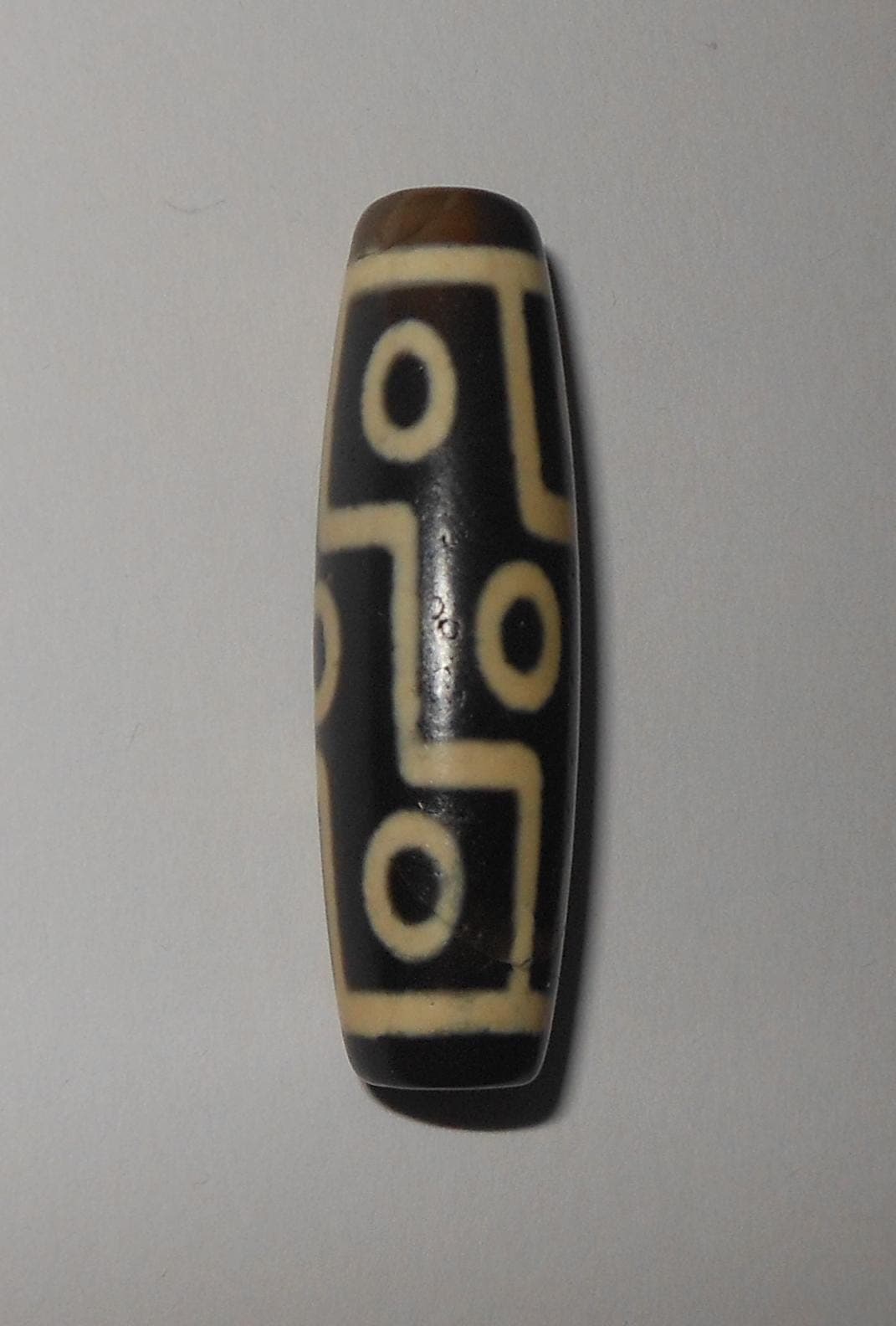 no. 174 - Rare Nine Eyes - Gzi Dzi Himalaya Tibet Amulet Bead - Man Necklace - Tibetan Mala - image 5