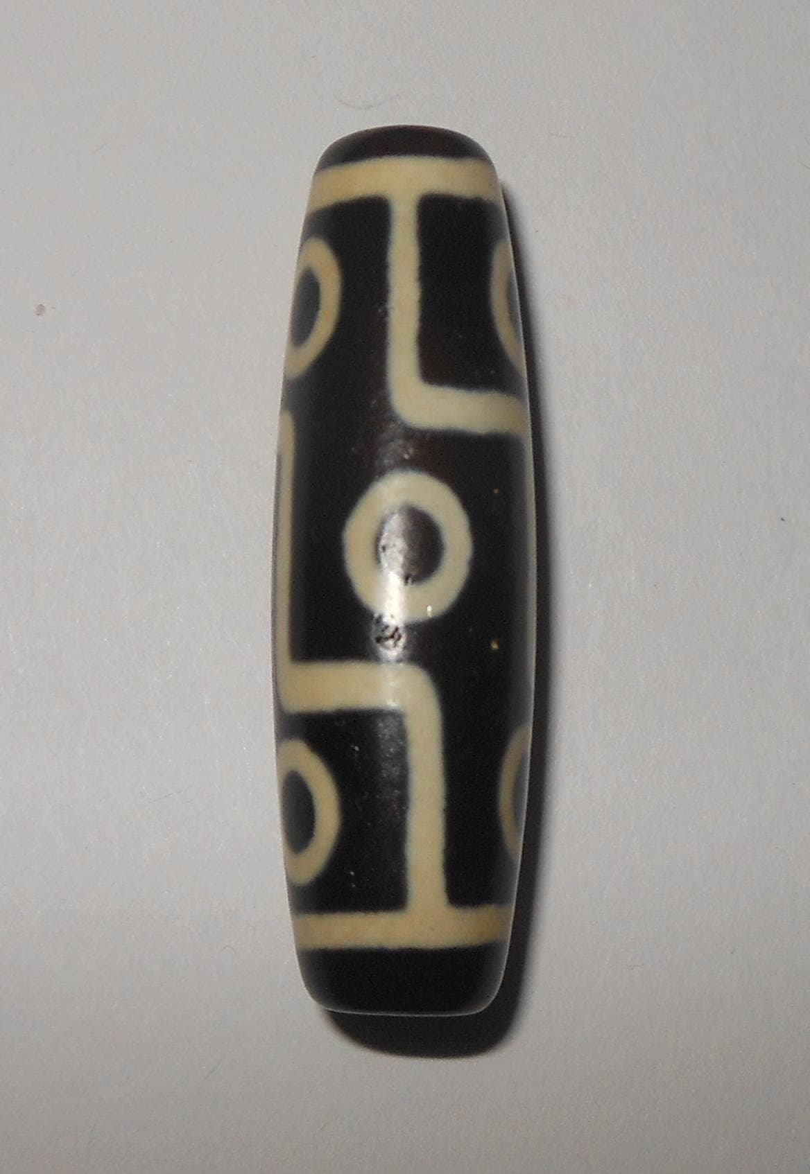 no. 179 - Rare Nine Eyes - Gzi Dzi Himalaya Tibet Amulet Bead - Man Necklace - Tibetan Mala - image 5