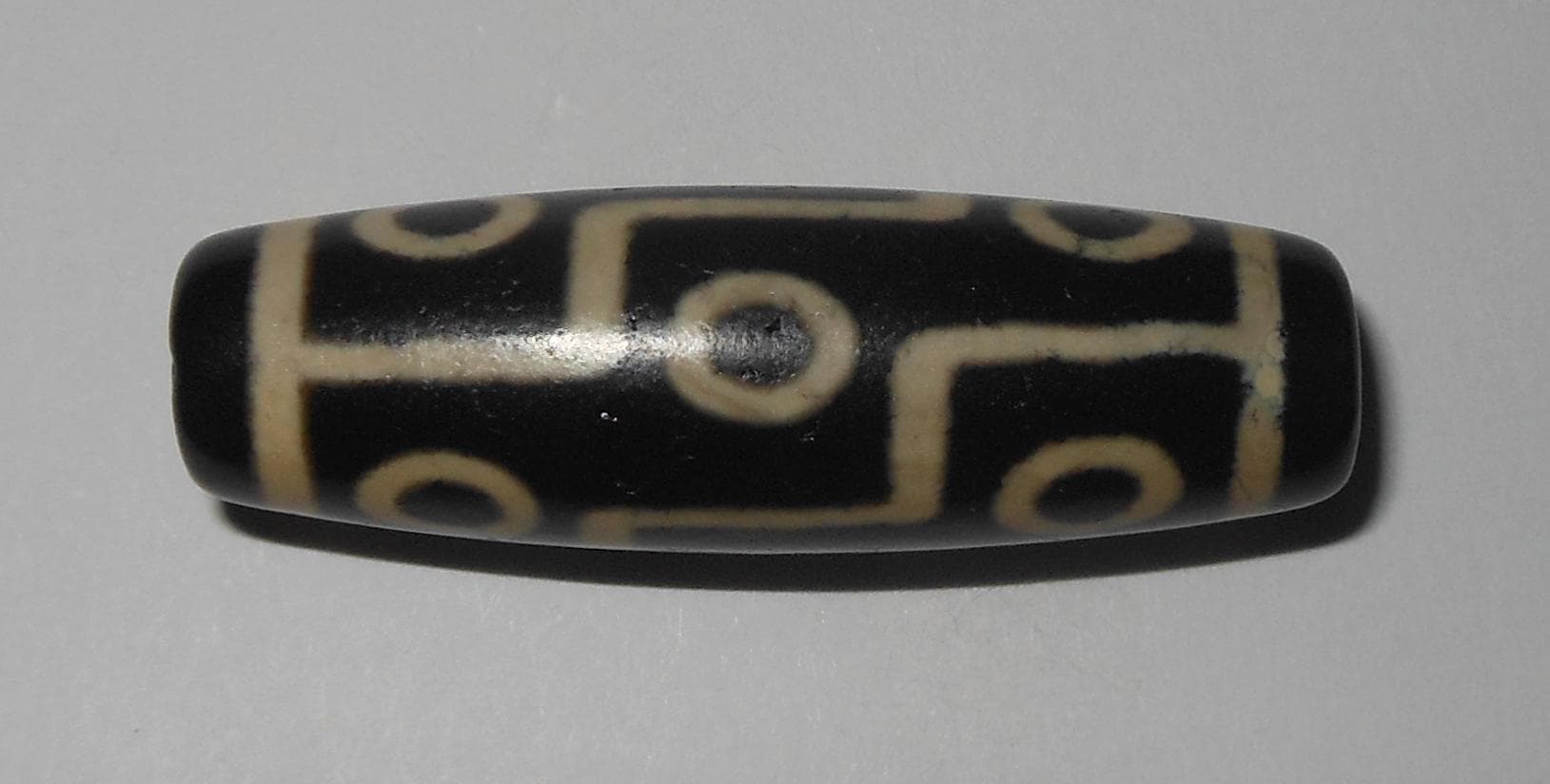 no. 164 - Rare Nine Eyes - Gzi Dzi Himalaya Tibet Amulet Bead - Man Necklace - Tibetan Mala - image 4