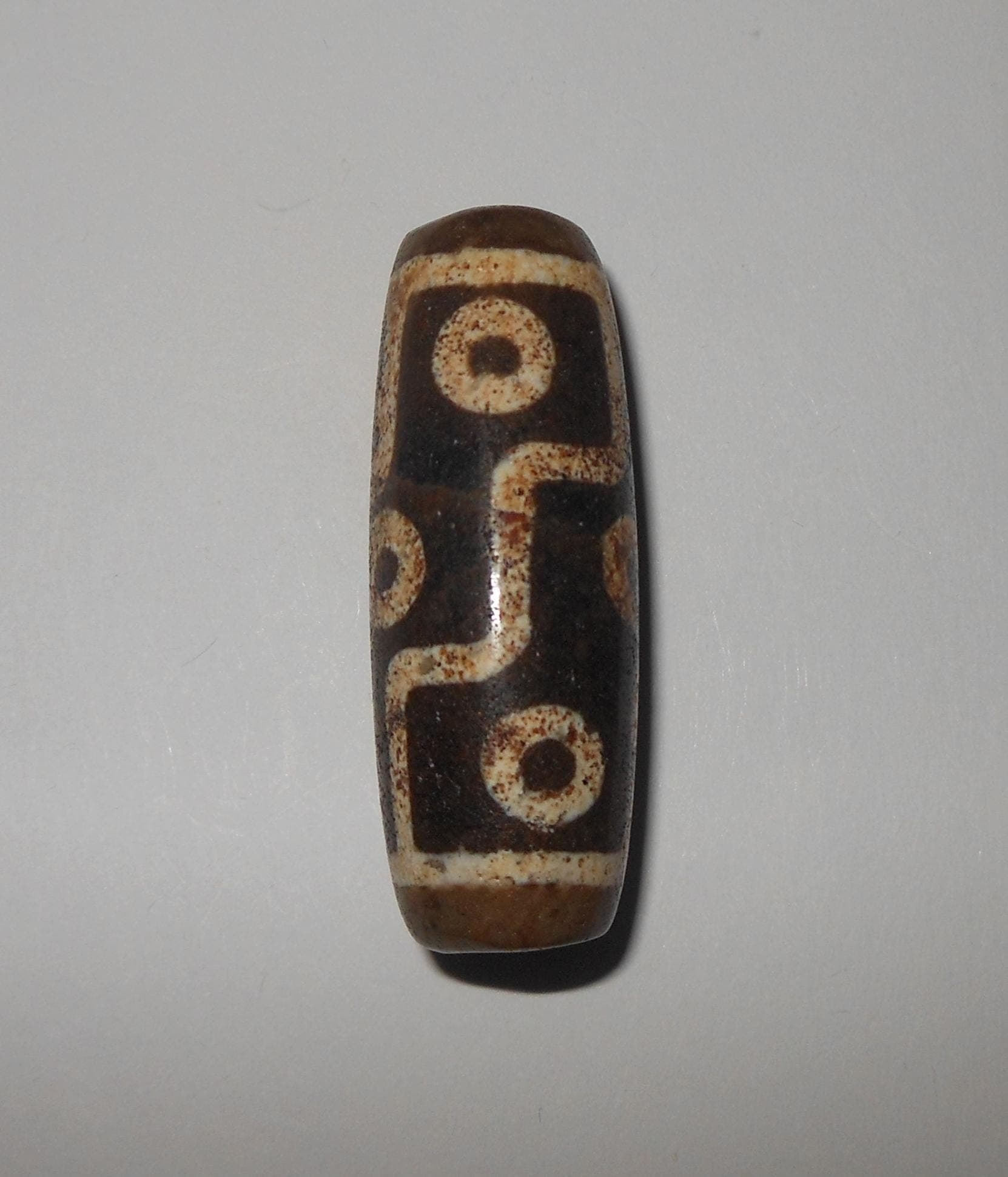no. 171 - Nine Eyes - Gzi Dzi Himalaya Tibet Amulet Bead - Man Necklace - Tibetan Mala - image 5