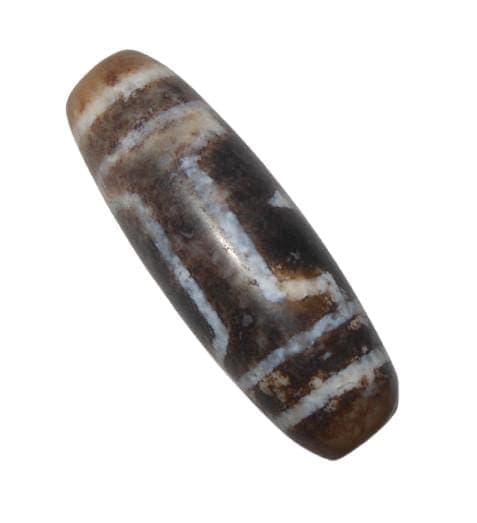 no. 148 - Two Stars - Gzi Dzi Himalaya Tibet Amulet Bead - Man Necklace - Tibetan Mala - image 4