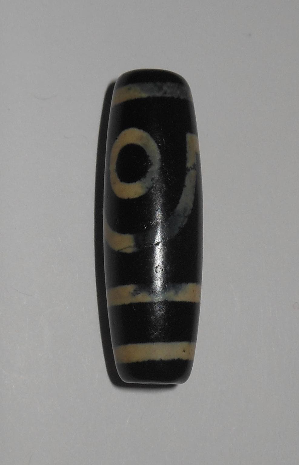 no. 160 - Two Eyes - Gzi Dzi Himalaya Tibet Amulet Bead - Man Necklace - Tibetan Mala - image 3