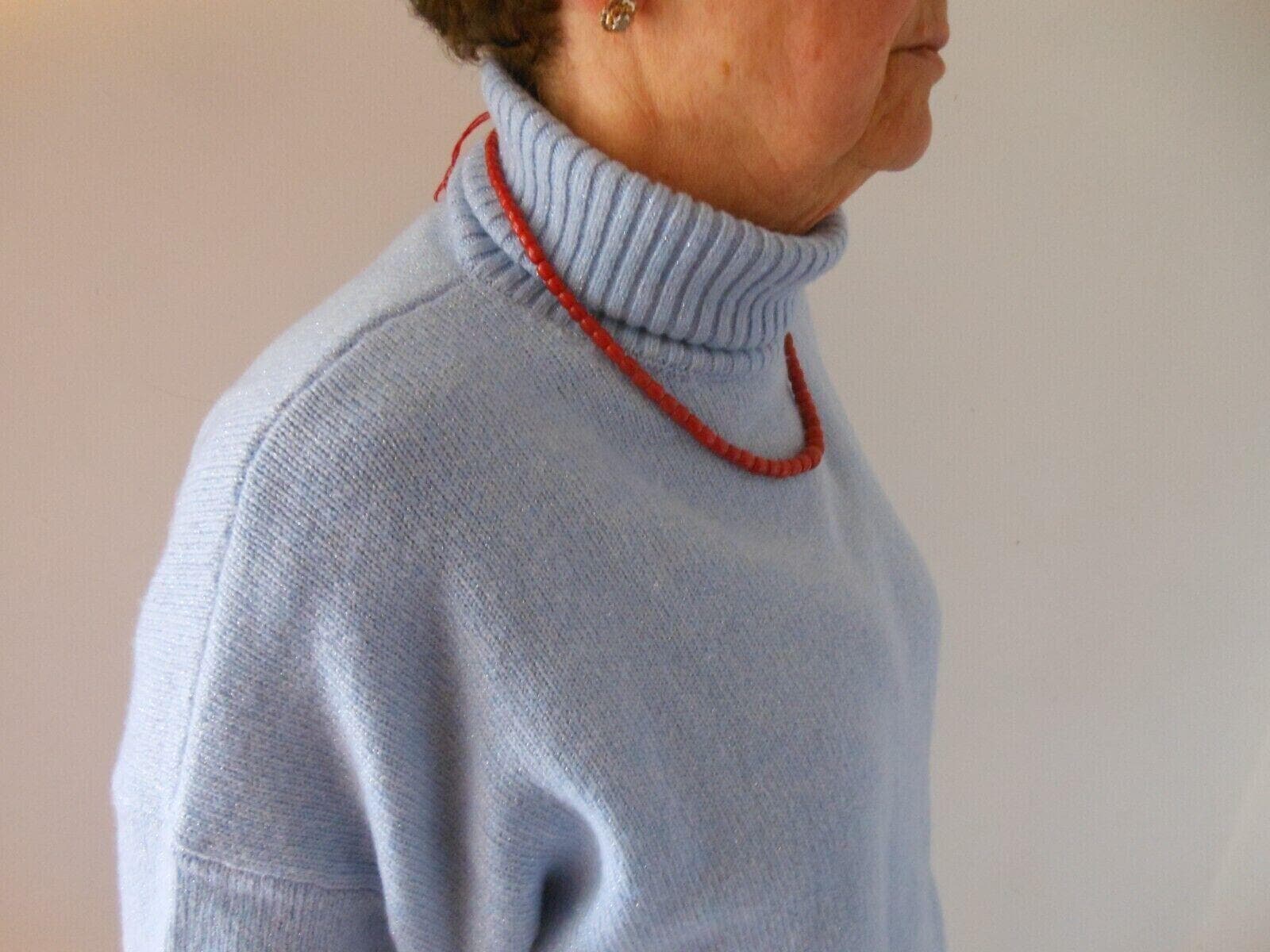 Importante e Magnifica collana corallo rosso Sardegna a barilotto - image 5