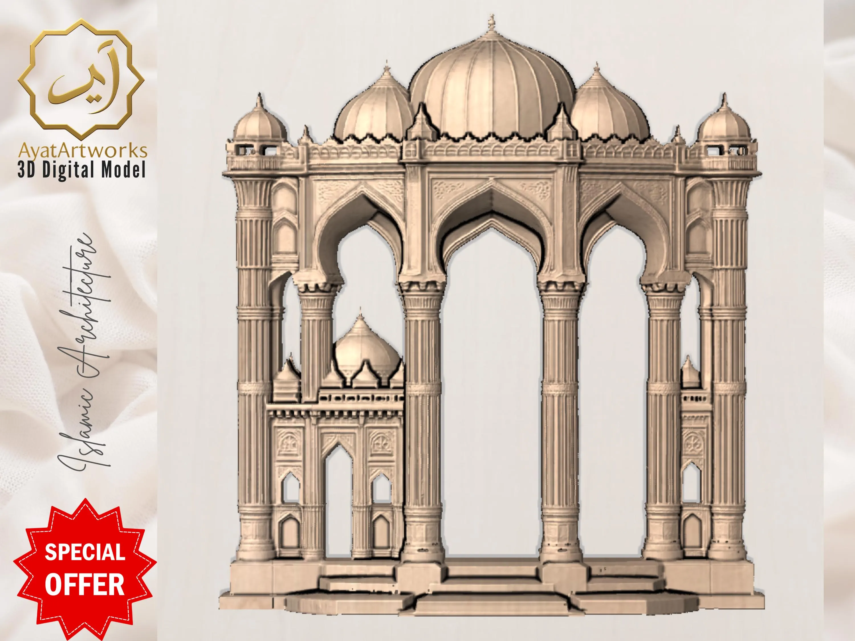 Turkish Moroccon Door 3D Bundle  6 STL Files – CNC, Laser Engraving & 3D Printing | Home Decor - image 4