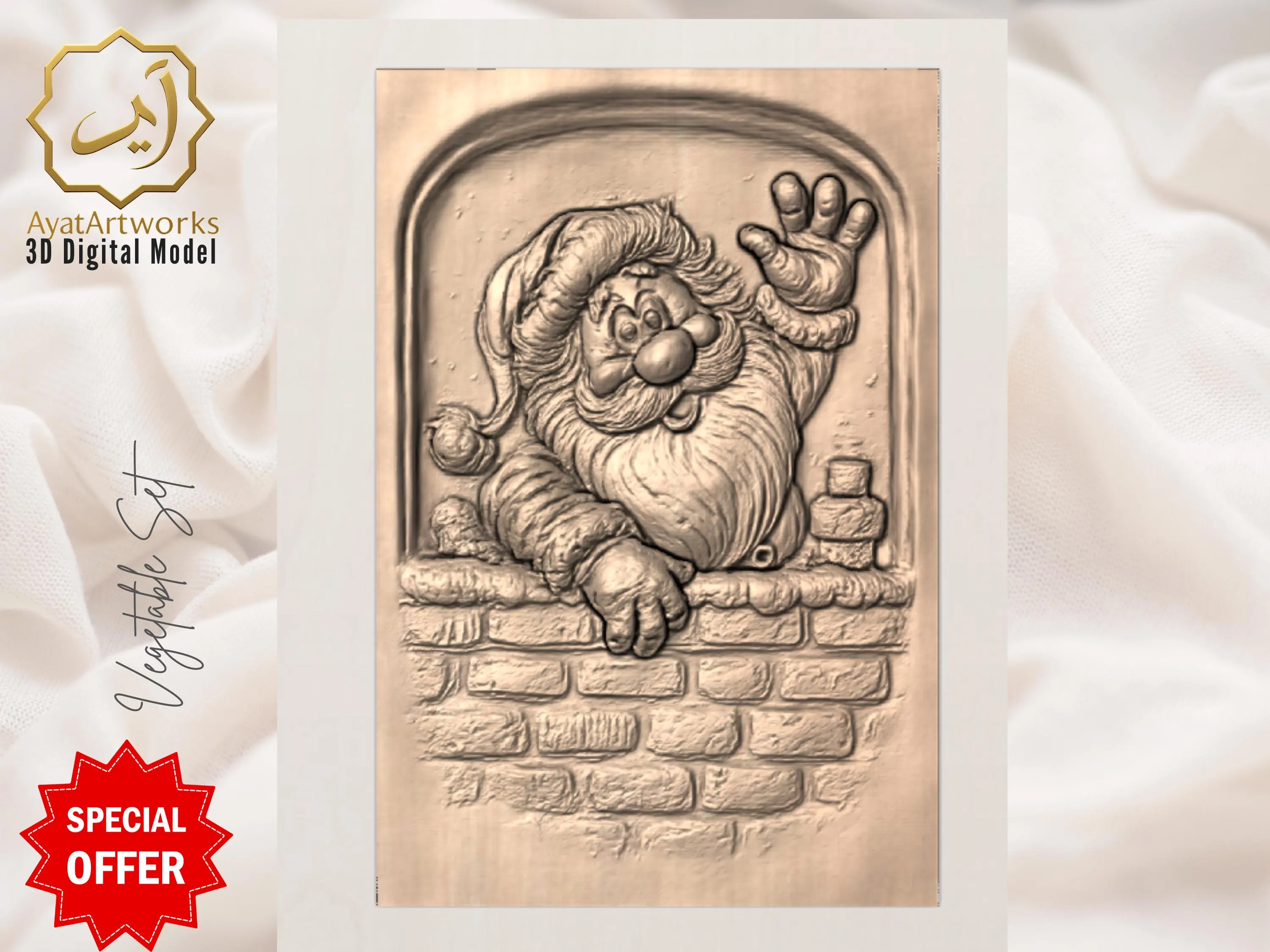 Free Gift-Only asking Subscription Cost- Christmas 3D Relief STL Bundle | Santa, Snowman & Reindeer CNC Models | Holiday Wall Art Digital - image 4