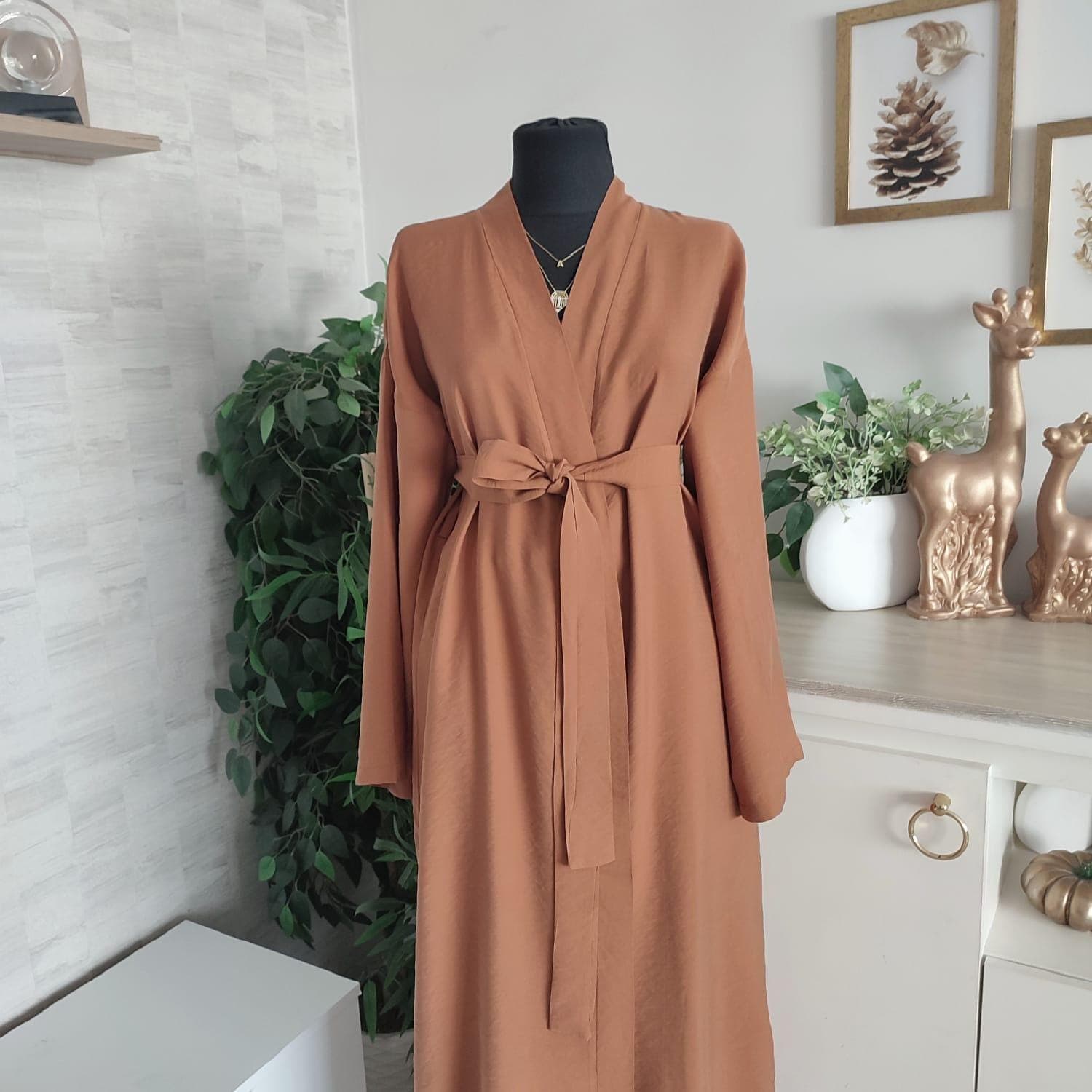 Tencel Kimono Abaya Lightweight Open Front Dress - image 3