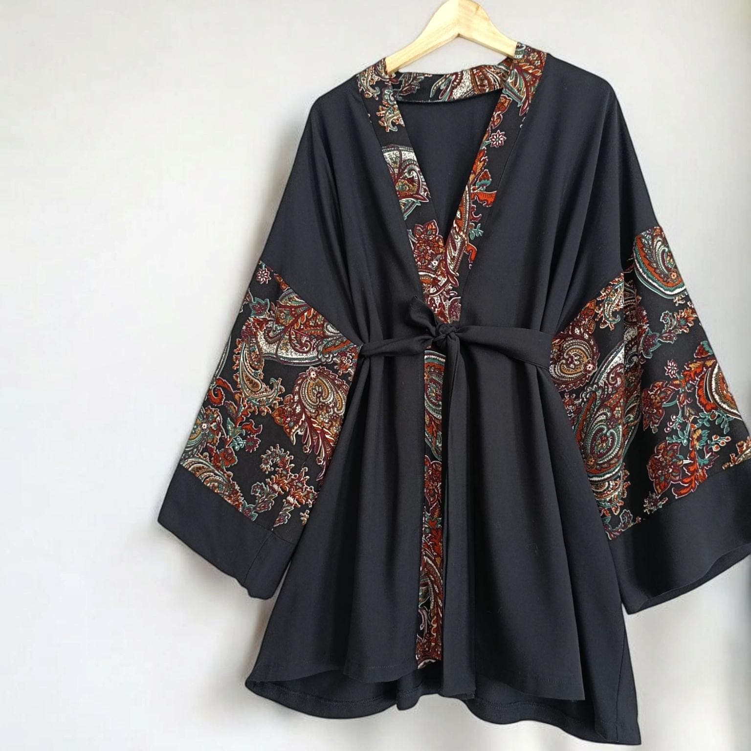 Lightweight open front kimono robe ideal for travel or summer layering
