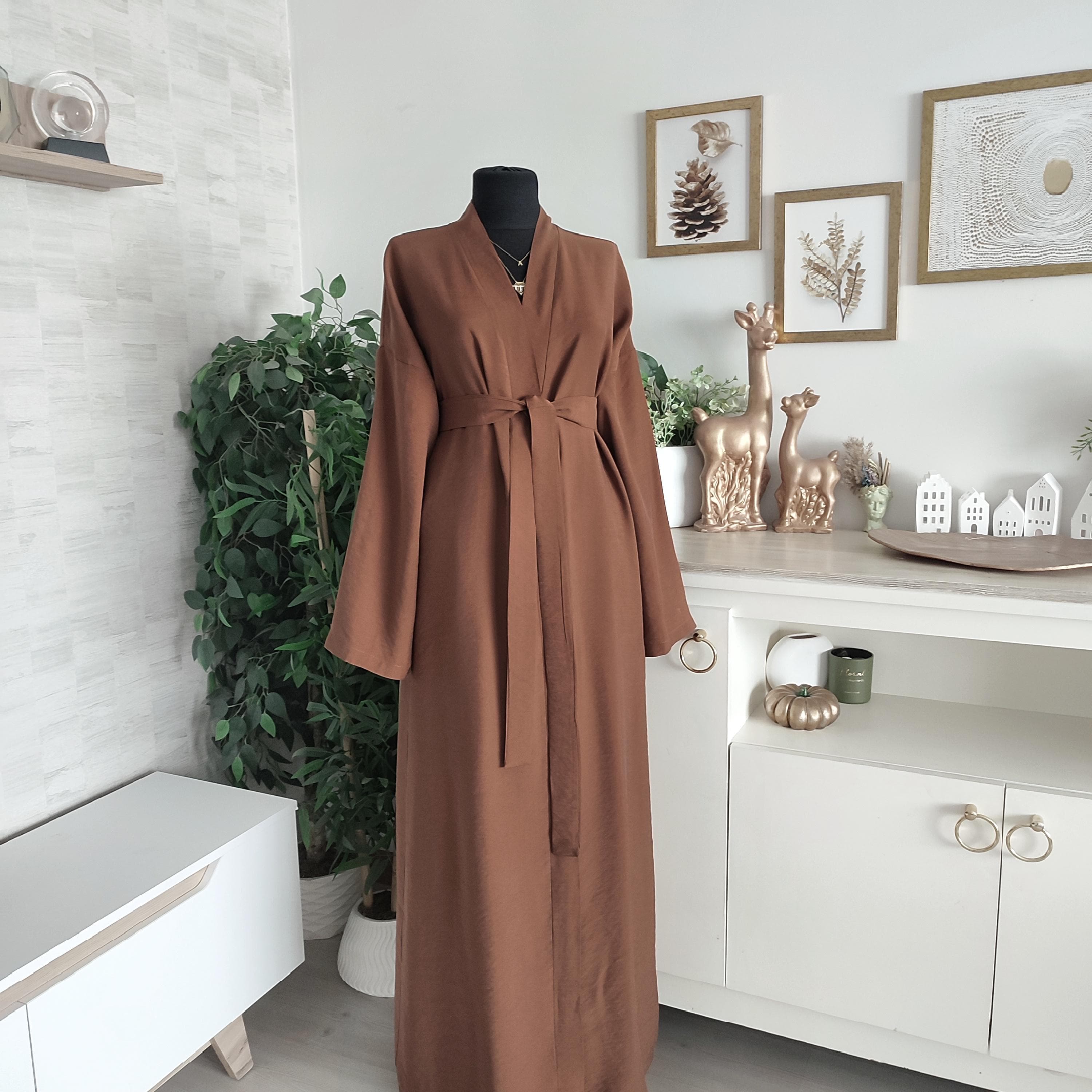 Open Abaya Open Front Modest Dress, Islamic Eid Outfit Kimono - image 4