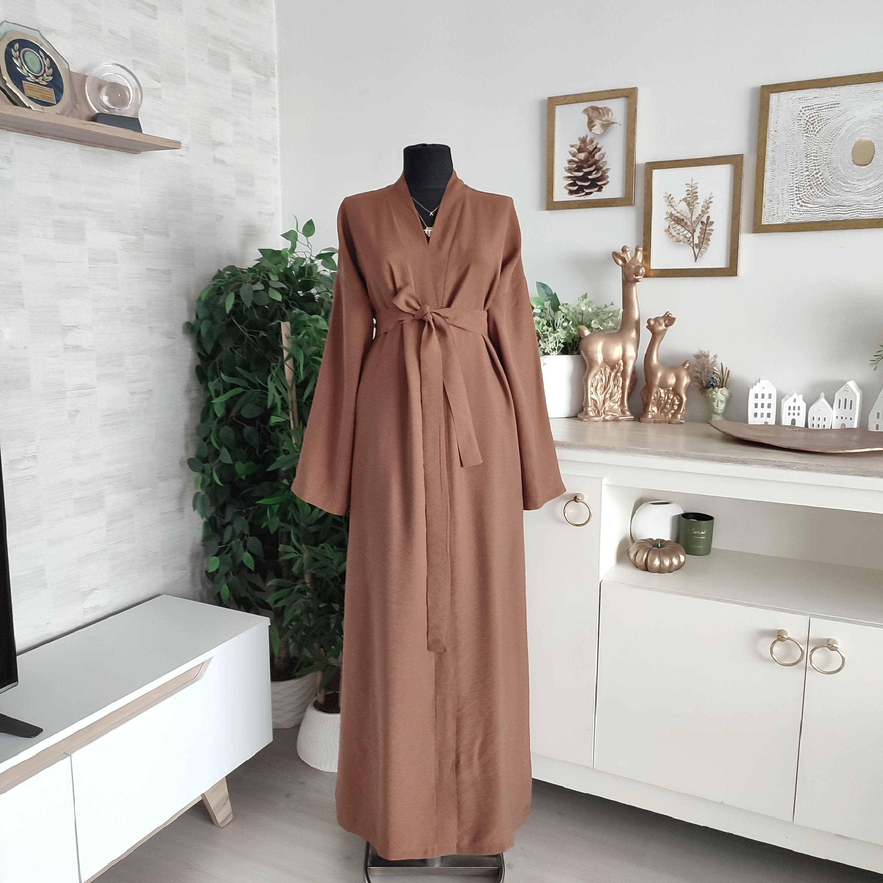 Open Abaya Open Front Modest Dress, Islamic Eid Outfit Kimono - image 3