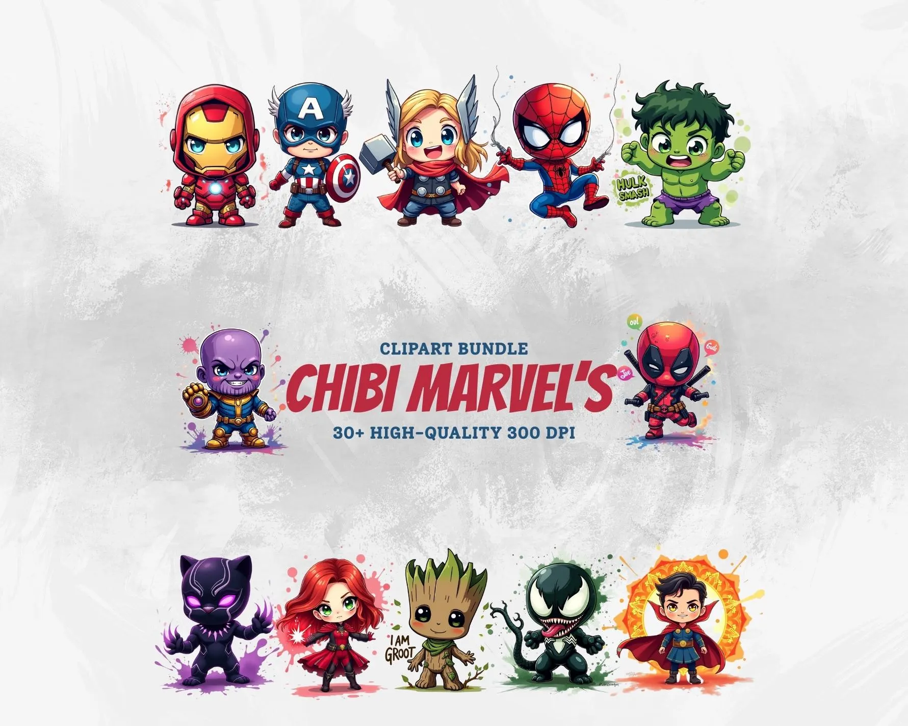 Superhero Legends PNG Bundle, Cute Baby Heroes Clipart Pack, Comic Hero Squad Digital Download, Heroic Sublimation Art for T-Shirts