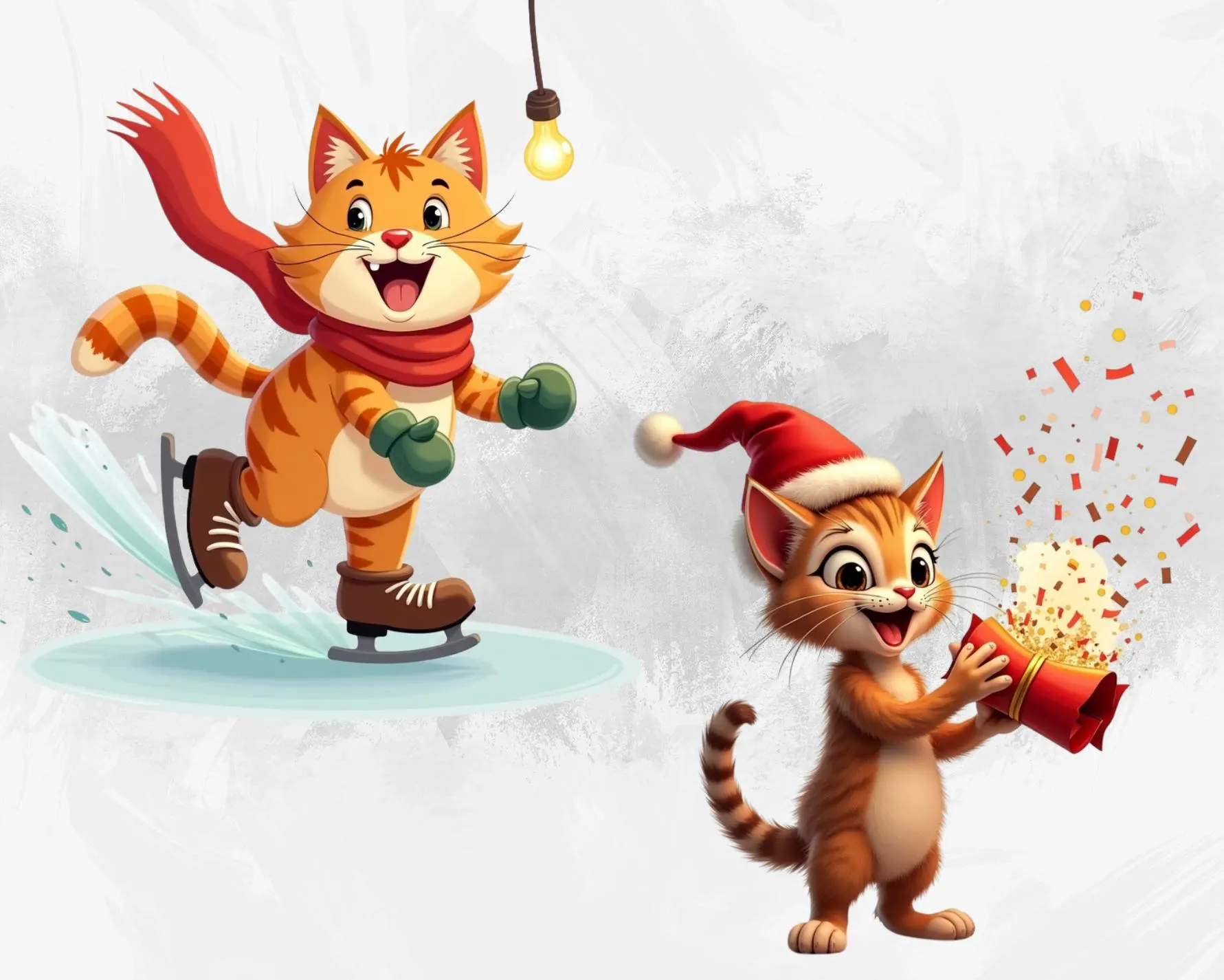 Winter Cats PNG Bundle: Christmas Cat Clipart Collection, Festive Holiday Kitten Illustrations, Santa Cats Digital Download (20 PNGs) - image 3