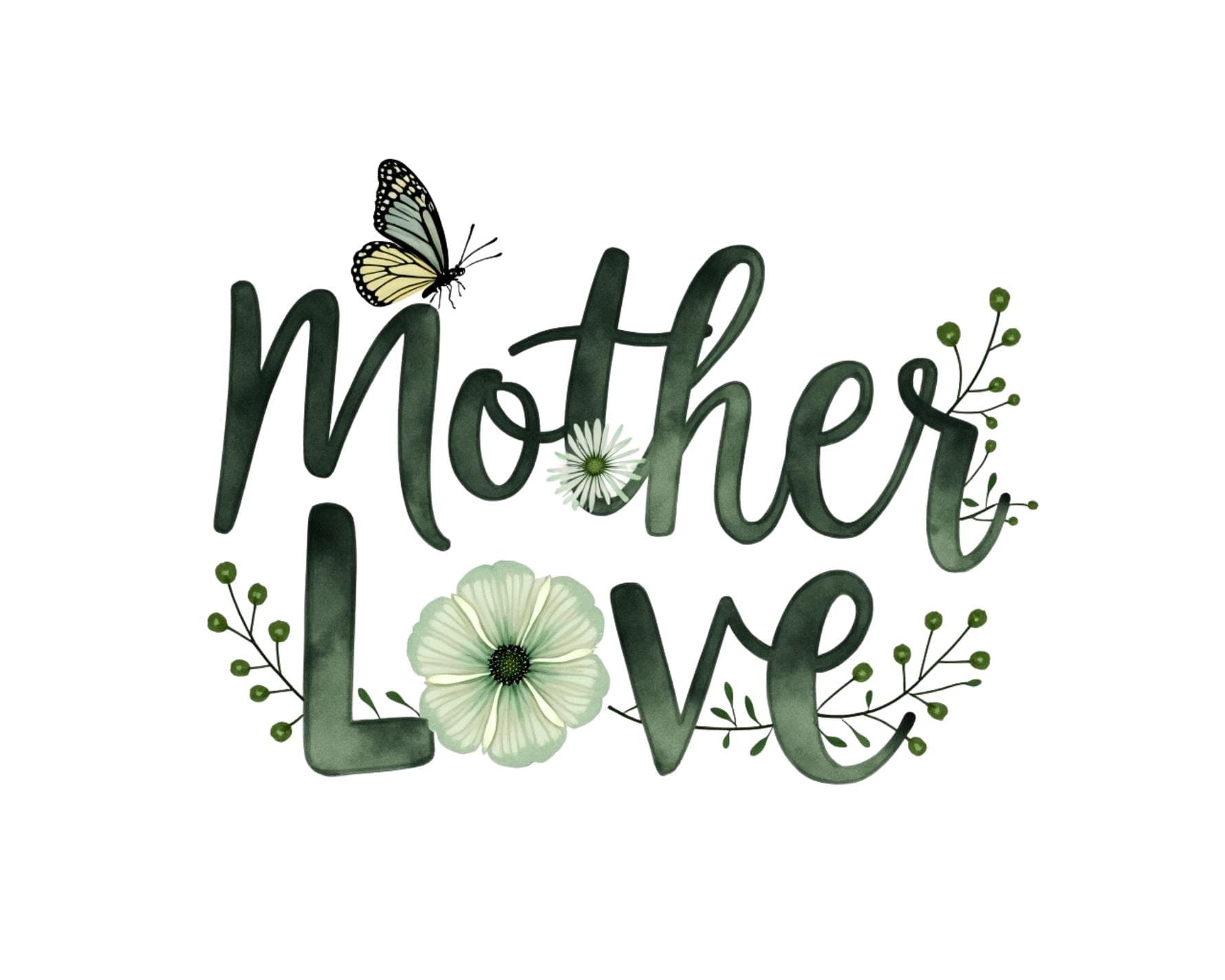 Green Floral Mothers Day Clipart Bundle PNG, Botanical Mom Quotes, Sage Flower Wreath Design, Best Mom Typography Download - image 4