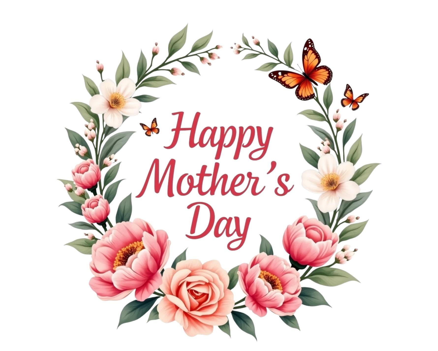 Mothers Day Floral Clipart Bundle, Watercolor Flower Letters, Best Mom Ever PNG, Spring Bouquet Mom Graphics, 20 PNG Download - image 5