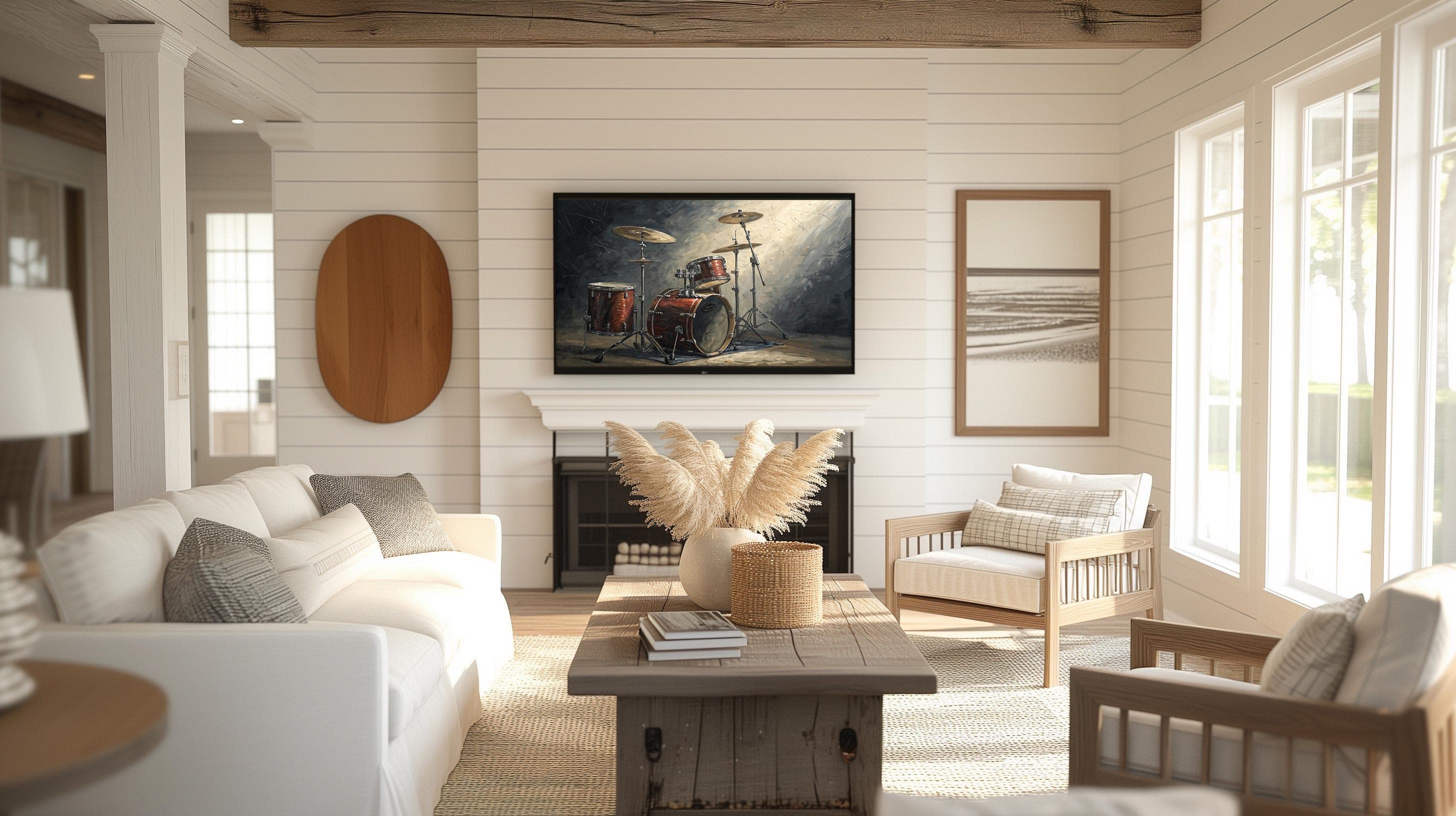 Drum Set Frame TV Art: Realistic Rock Music Decor (Digital Download) - image 4