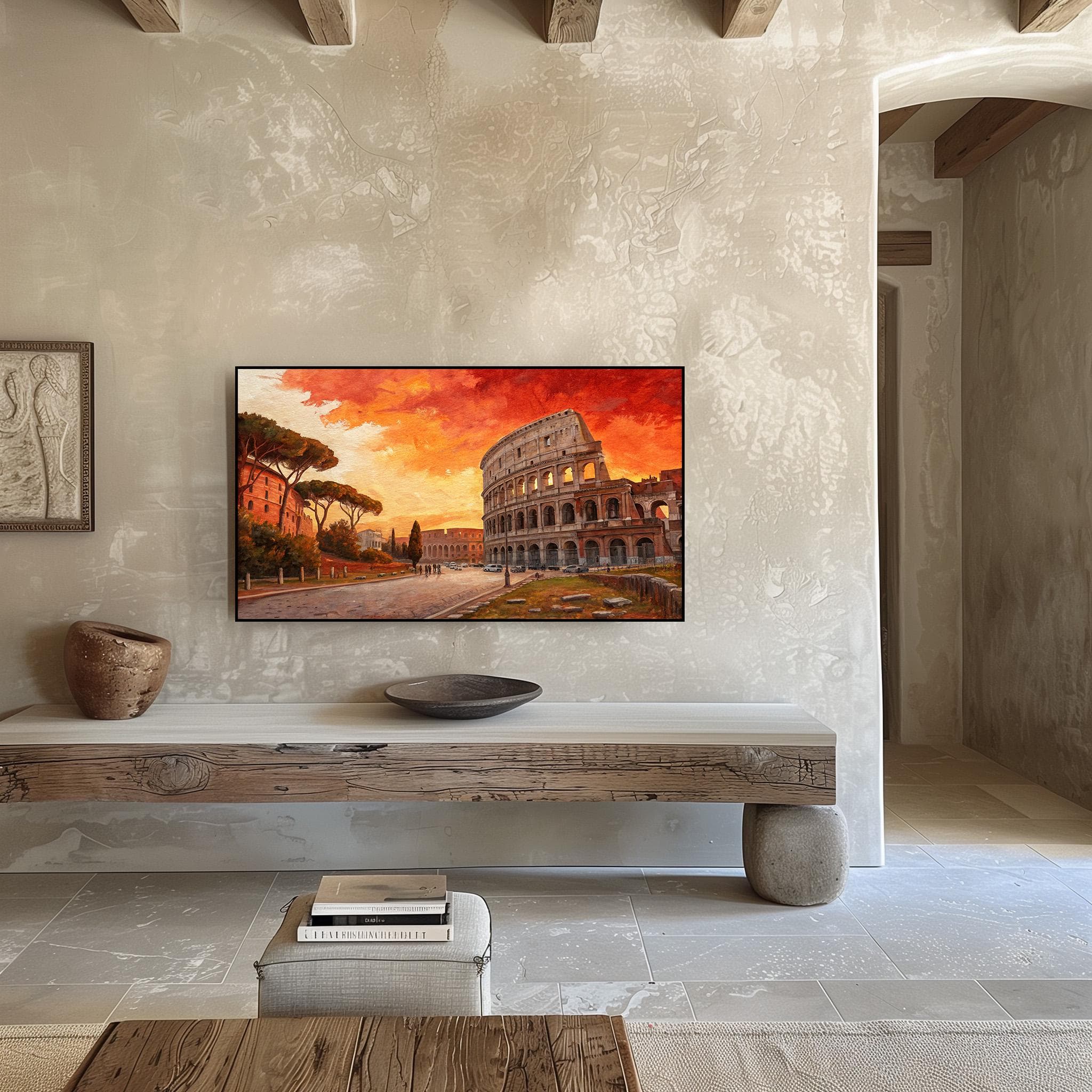 Colosseum Sunset Frame TV Art: Italian Landmark Digital Download - image 3