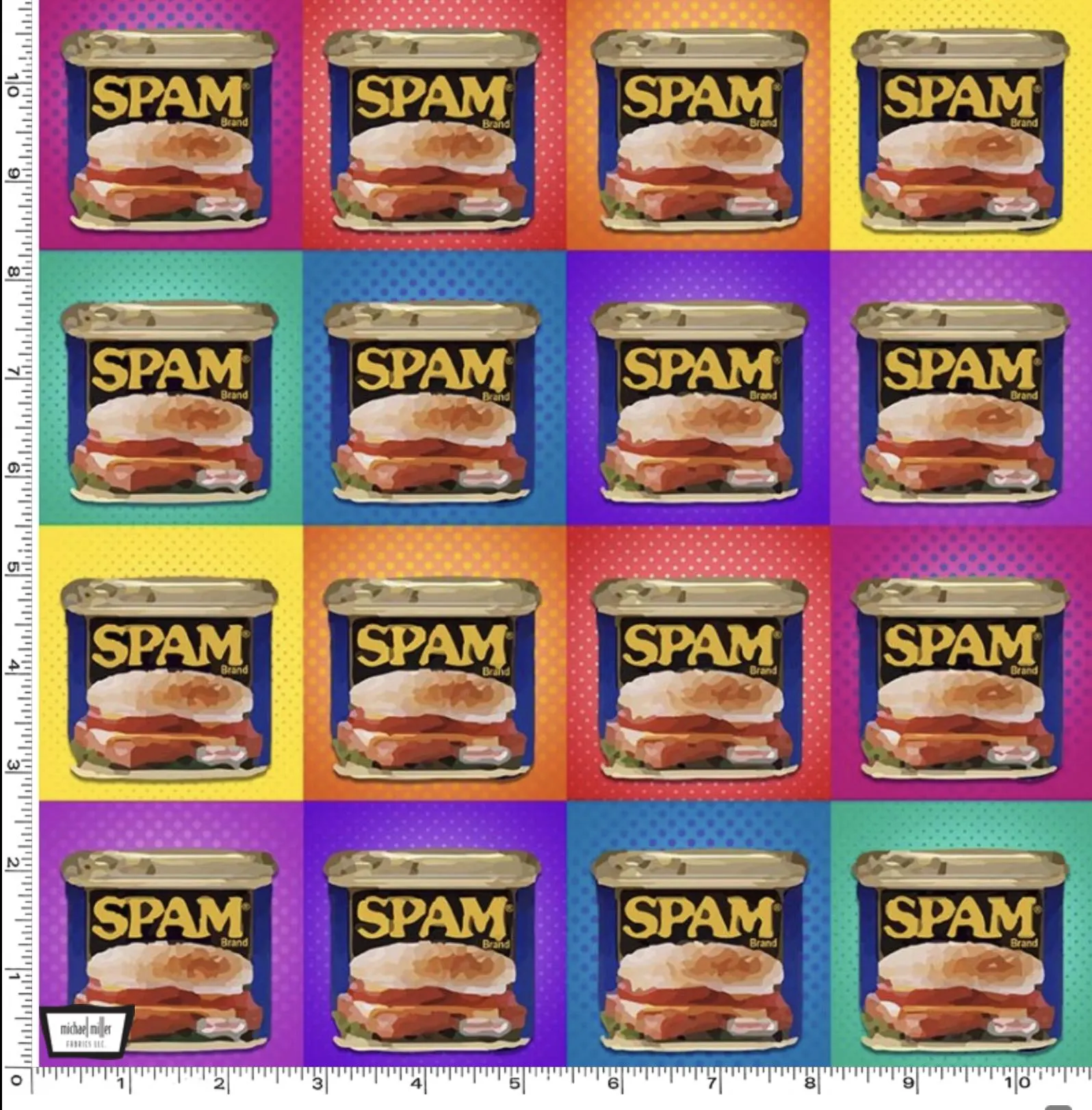 Spam - Pop Art - FQ or more - Michael Miller fabric - oop htf