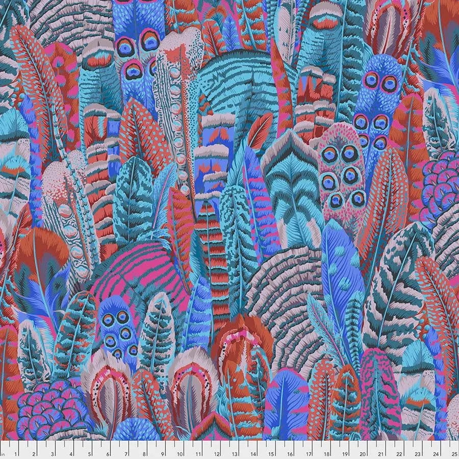 Phillip Jacobs - FQ or more - Feathers turquoise - Kaffe Fassett Collective - Free Spirit Fabrics