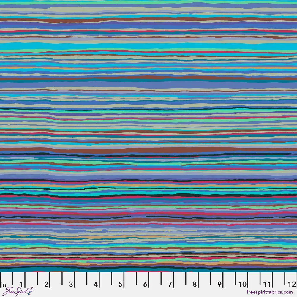 Strata winter blue - Fat Quarter or more - Kaffe Fassett GP150 Rowan Fabrics oop htf - image 3