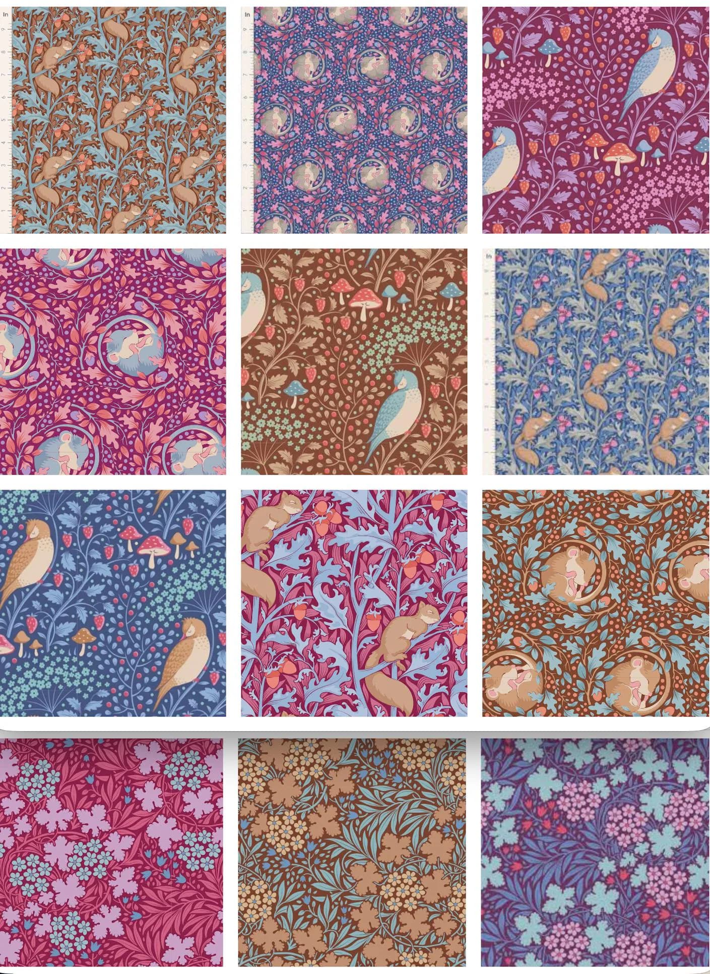 Hibernation - 12 FQ set - Tilda fabric OOP HTF