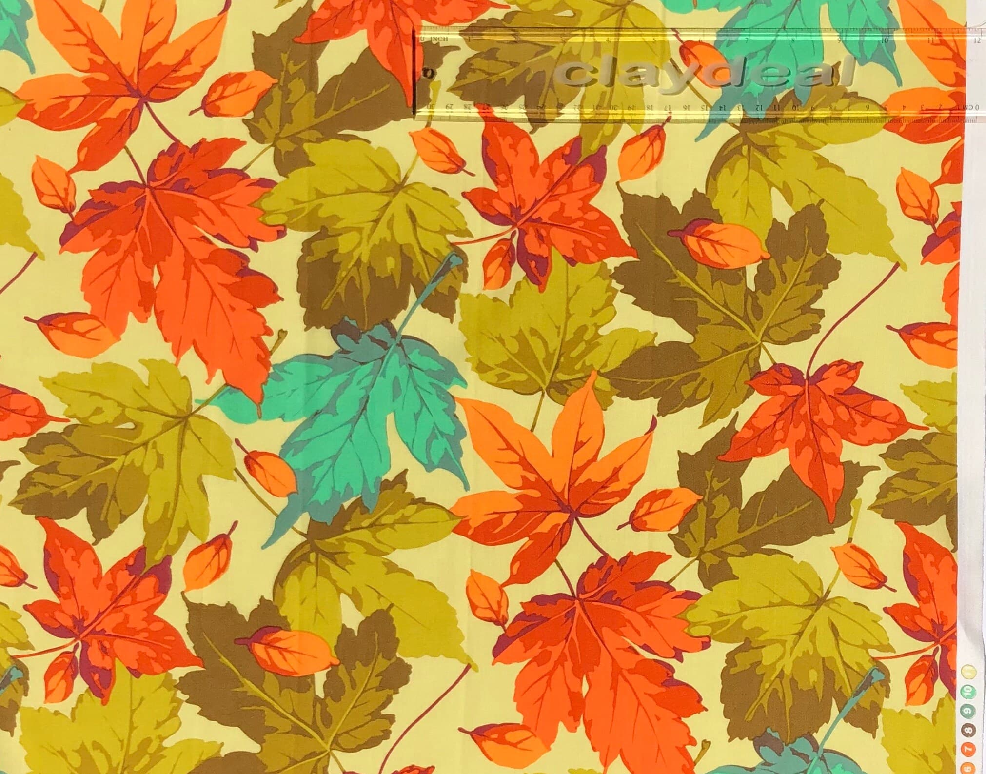 Autumn Medley maples teal - FQ or more - Martha Negley Rowan fabrics OOP HTF - image 4