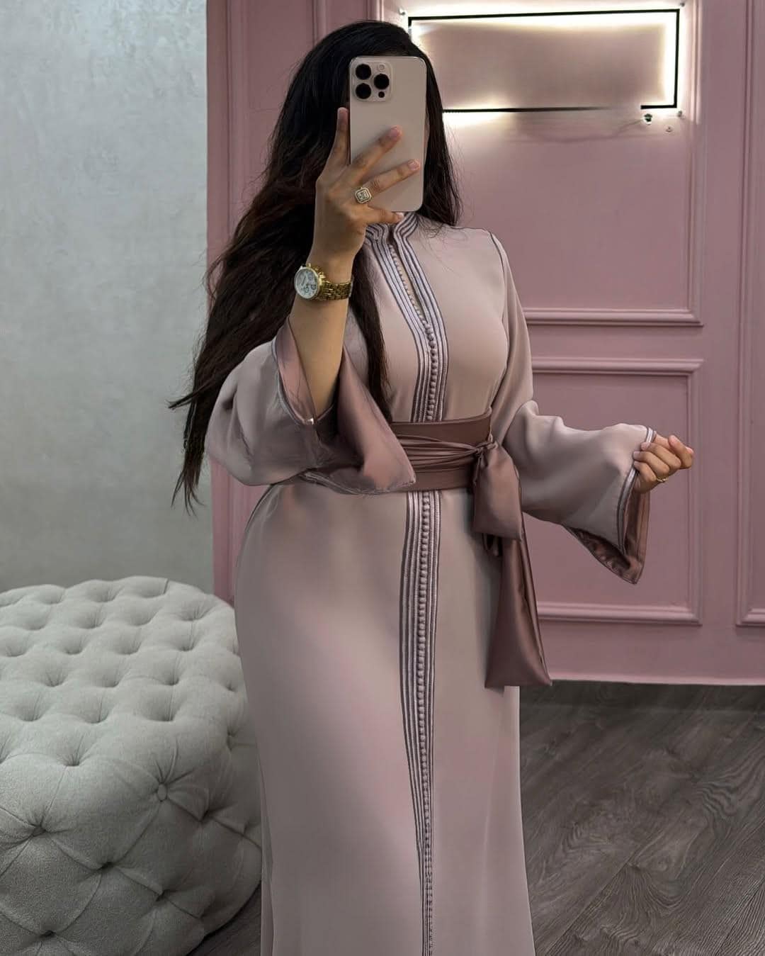 Handmade Moroccan Elegant caftan with Matching Bel Nikah dress, Arabic white kuftan, Engagement Dress, Gift for her Traditional Kaftan Dress - image 3