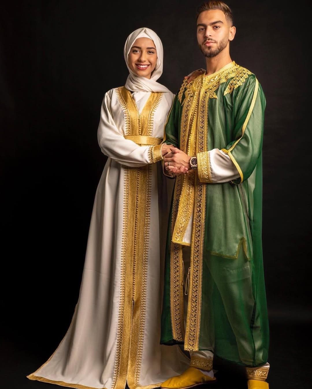 Handmade Moroccan Burgundy Gold Kaftan 3-Piece Set Wool Luxury Men's Wedding Outfit Traditional Jabador Kaftan Groom's Attire for Eid 2025 - image 2