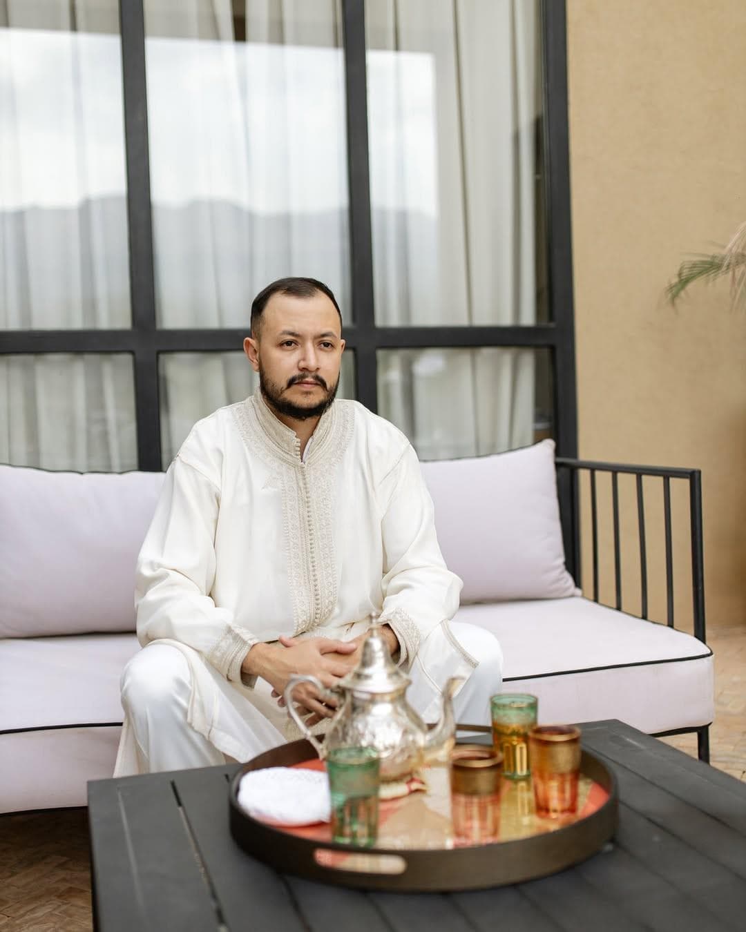 Handmade Traditional  Moroccan Kaftan 3-Piece Set Wool for Warm Men’s Thobe  Moroccan  Qmiss - Men's Kaftan, Men's Djellaba, Moroccan Kaftan - image 3