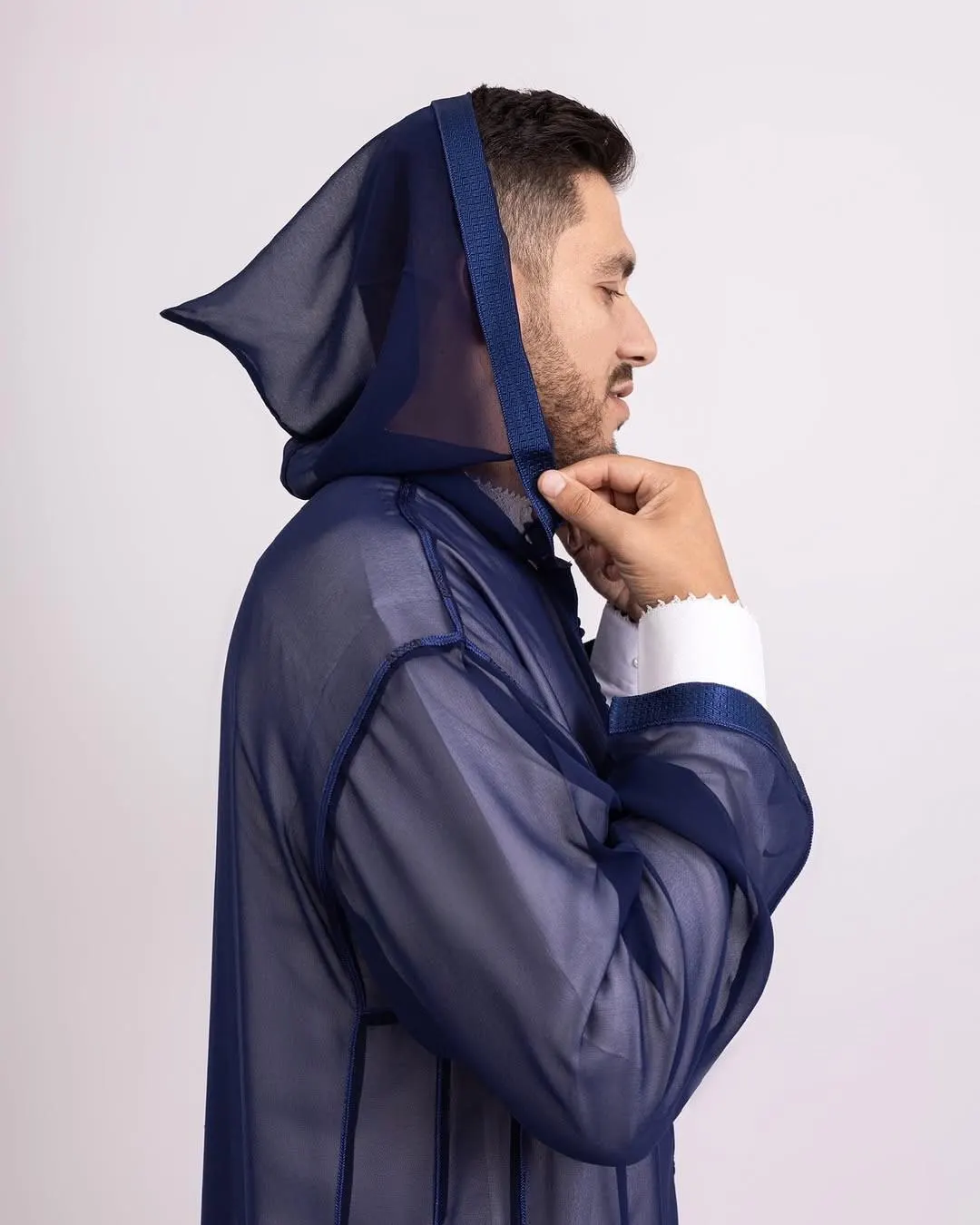 Handmade Moroccan Wool Kaftan Djellaba Set: Hooded Winter Thobe for Men - image 2