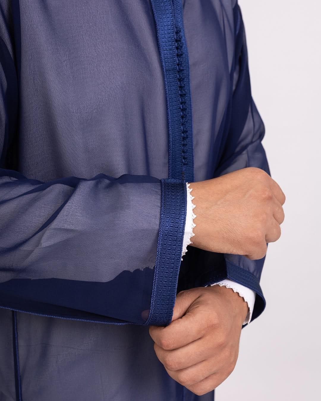 Handmade Moroccan Wool Kaftan Djellaba Set: Hooded Winter Thobe for Men - image 3