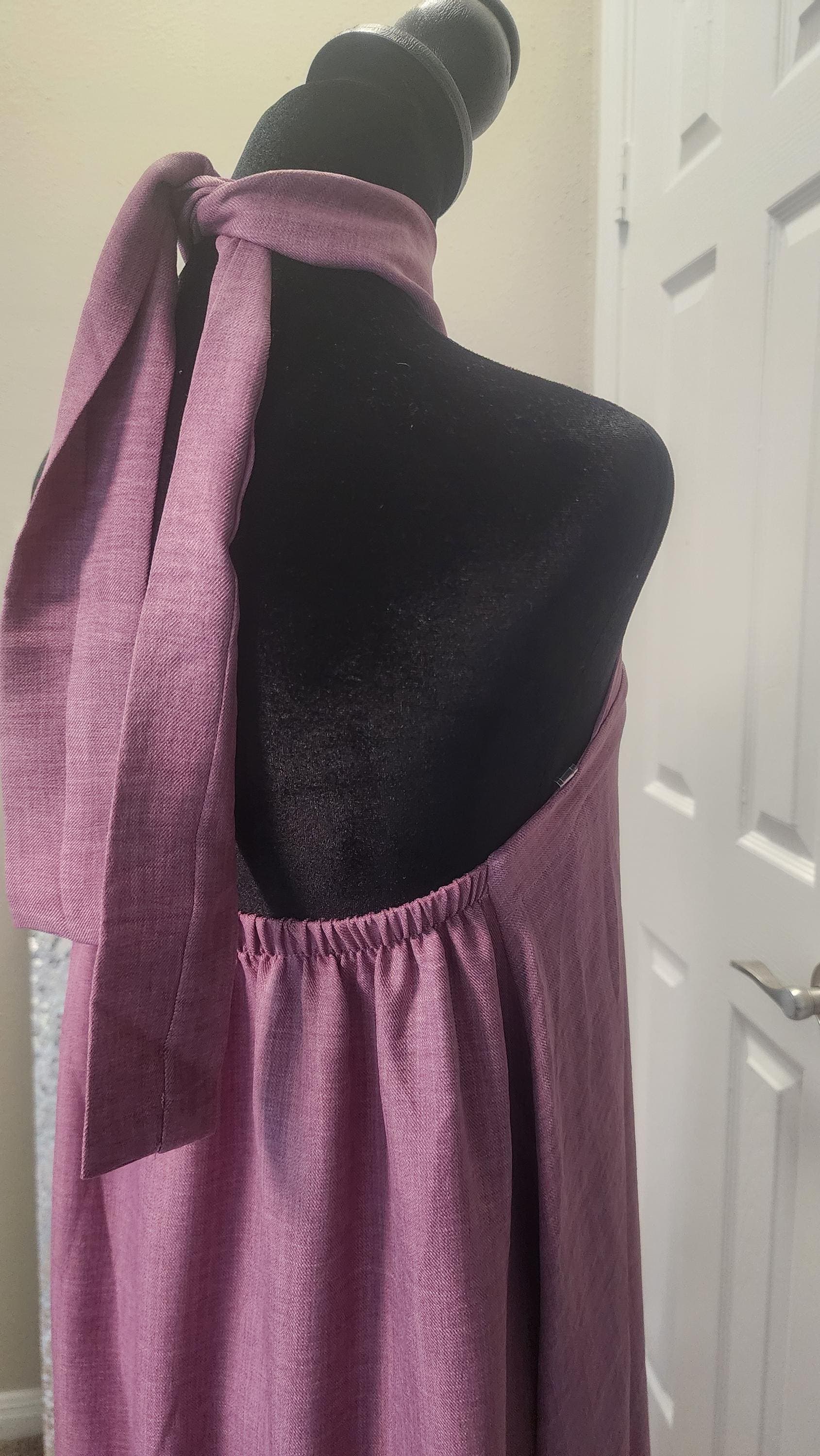 Two pieces abaya robe  with dress,linnen blend fits size s/m - image 5