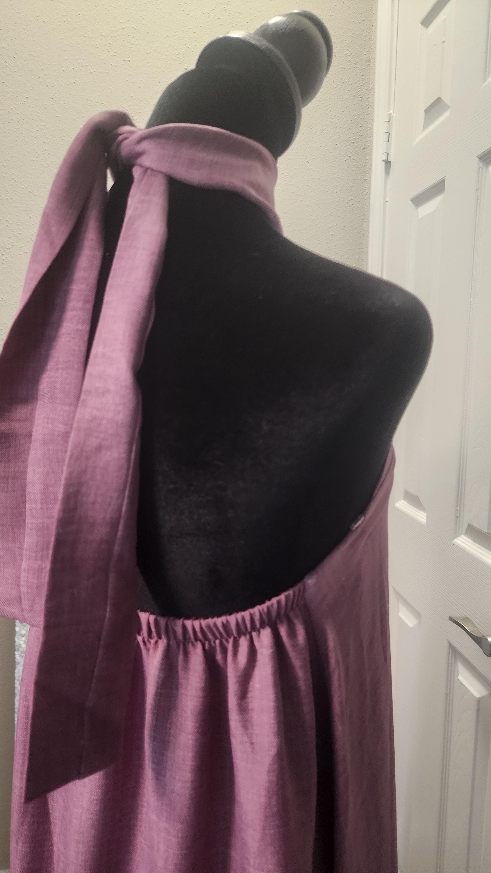 Two pieces abaya robe  with dress,linnen blend fits size s/m - image 4