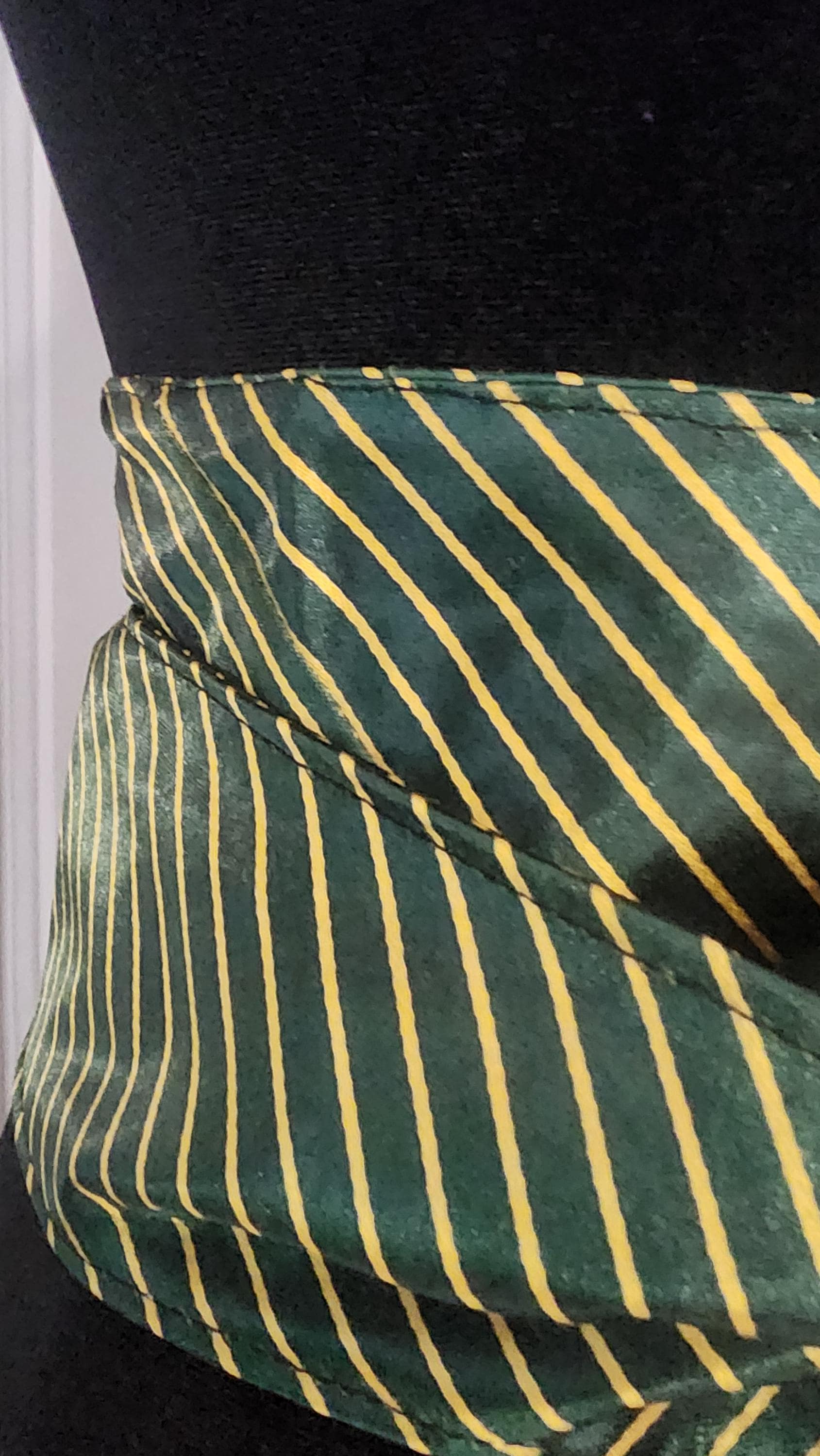 Authentic Saya Satin Belt – Yellow Green Traditional Cultural Wear - image 5