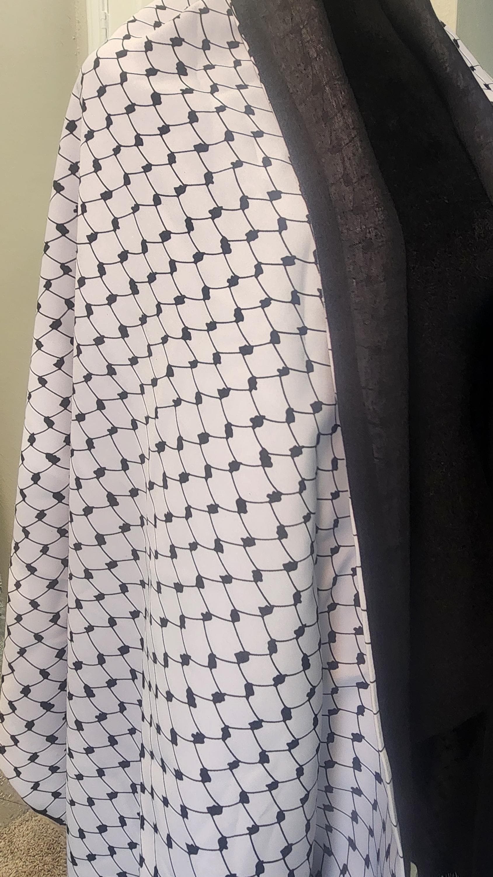 Reversable  Keffiyeh Print Double Face Shawl | Two-Sided Scarf | Palestinian - image 4
