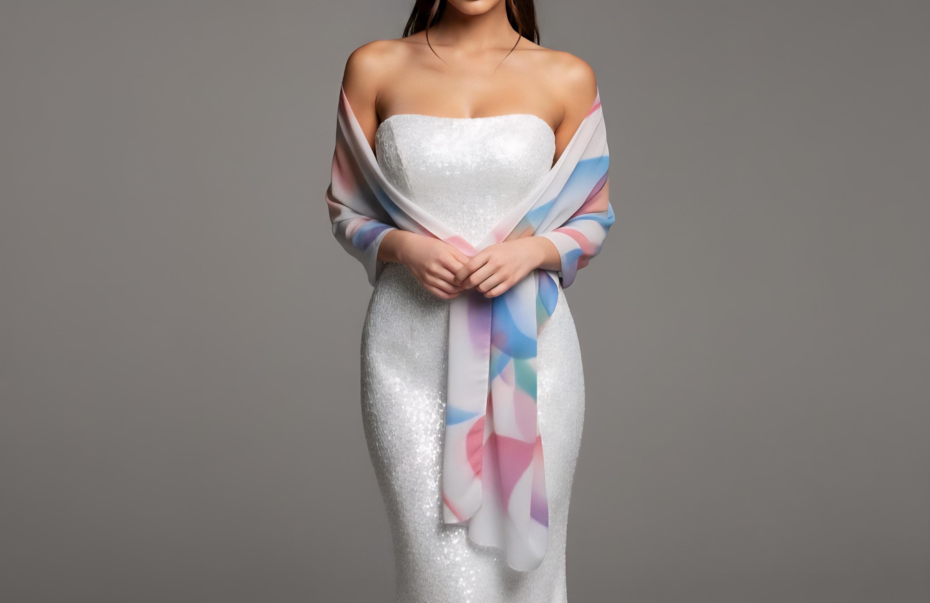 Chroma Chiffon scarf,  coverup, hijab - image 4