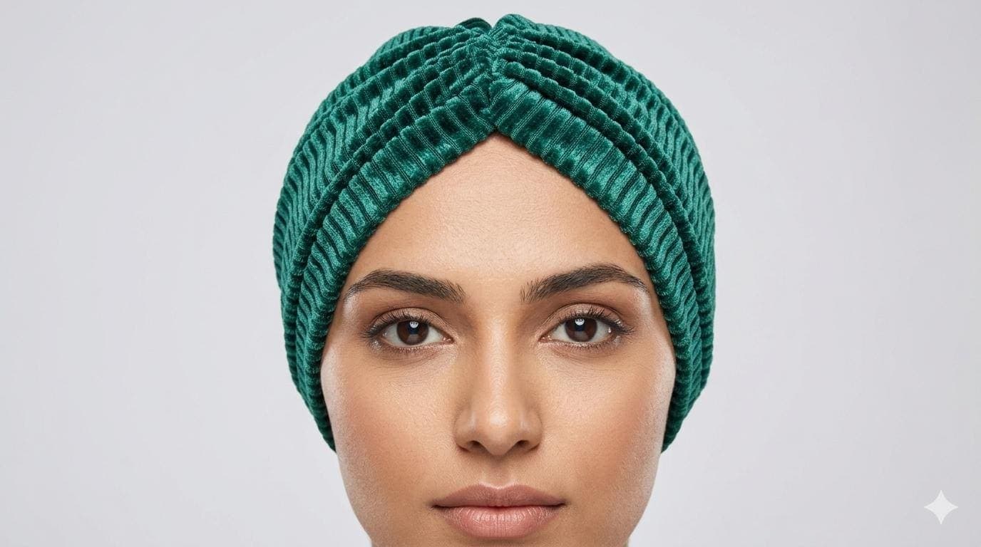 Emerald velvet pleated tuban - image 4