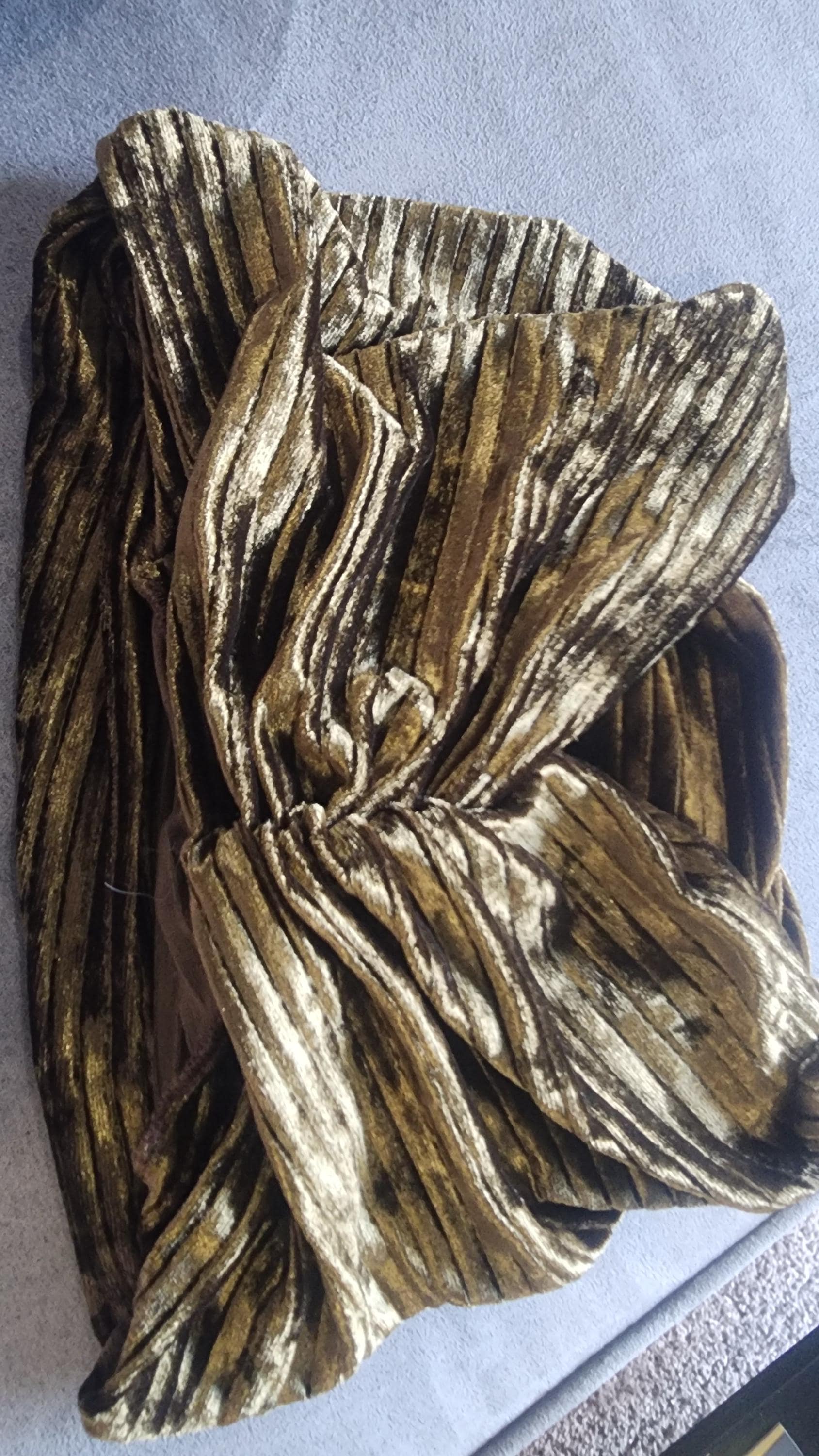 Brown velvet pleated tuban - image 5