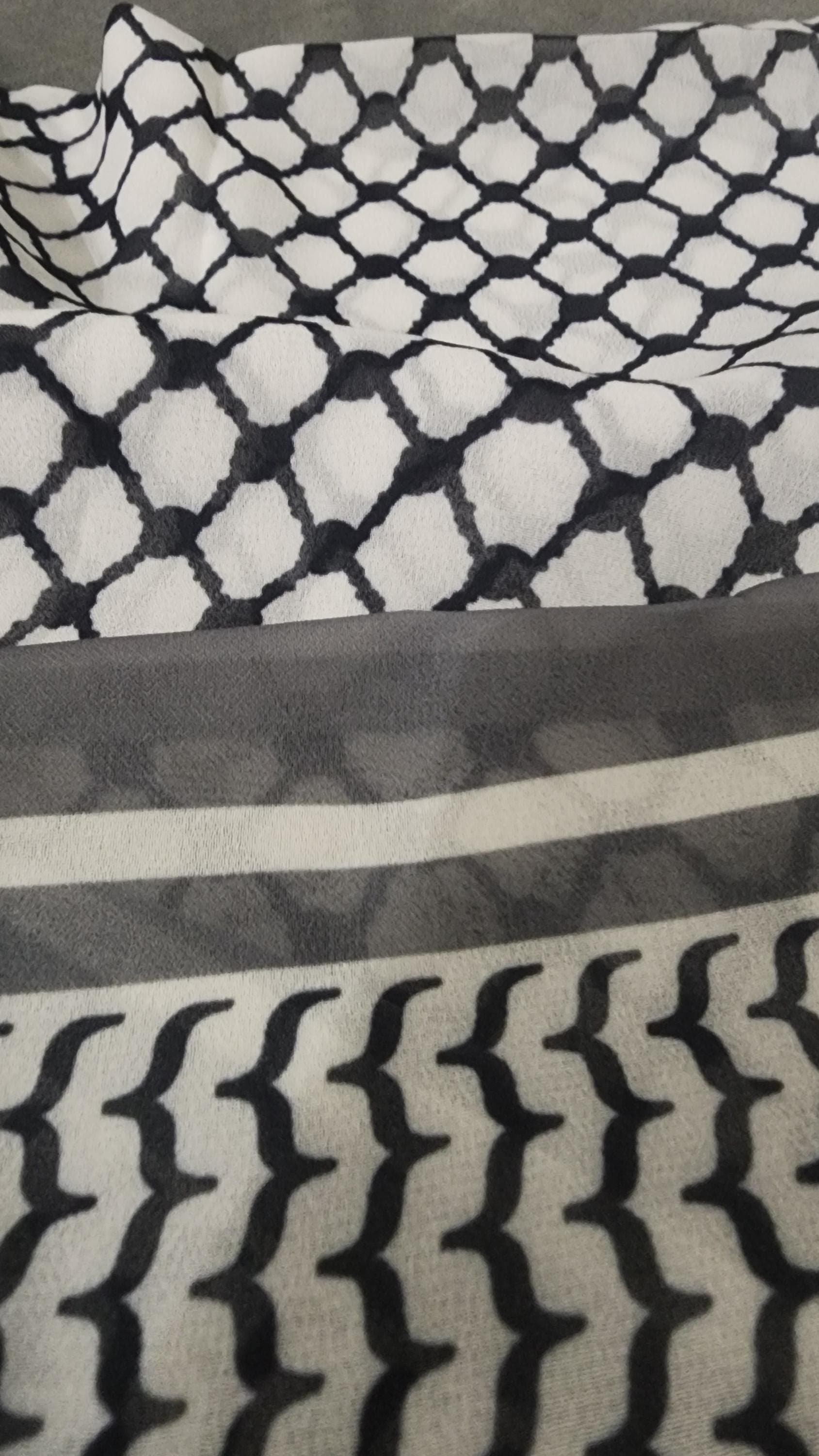Chiffon Palestinian keffiyeh print shwal, Hijab, coverup - image 4