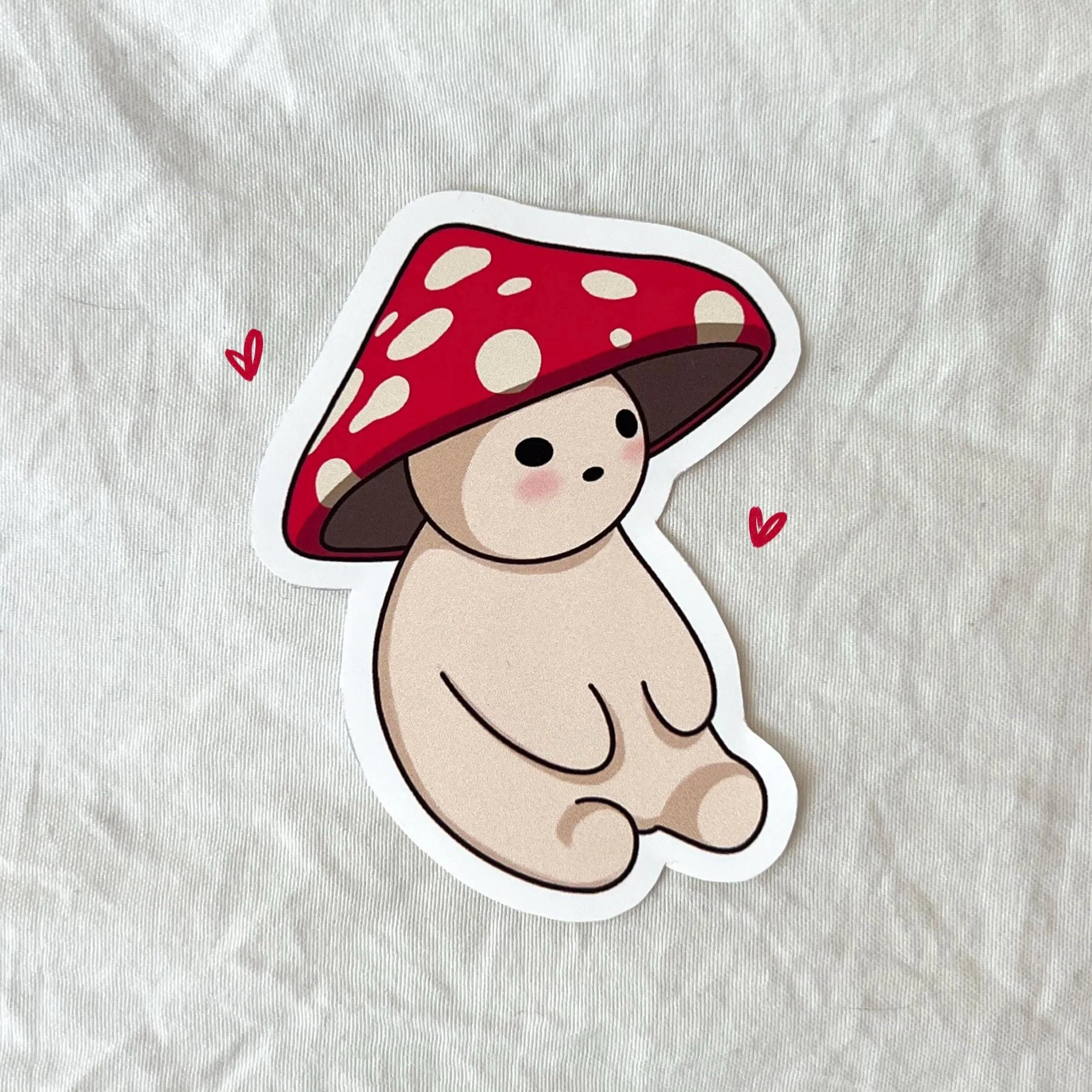 Mushroom Sticker | Matte Vinyl Waterproof Cottagecore Art (2" x 3")