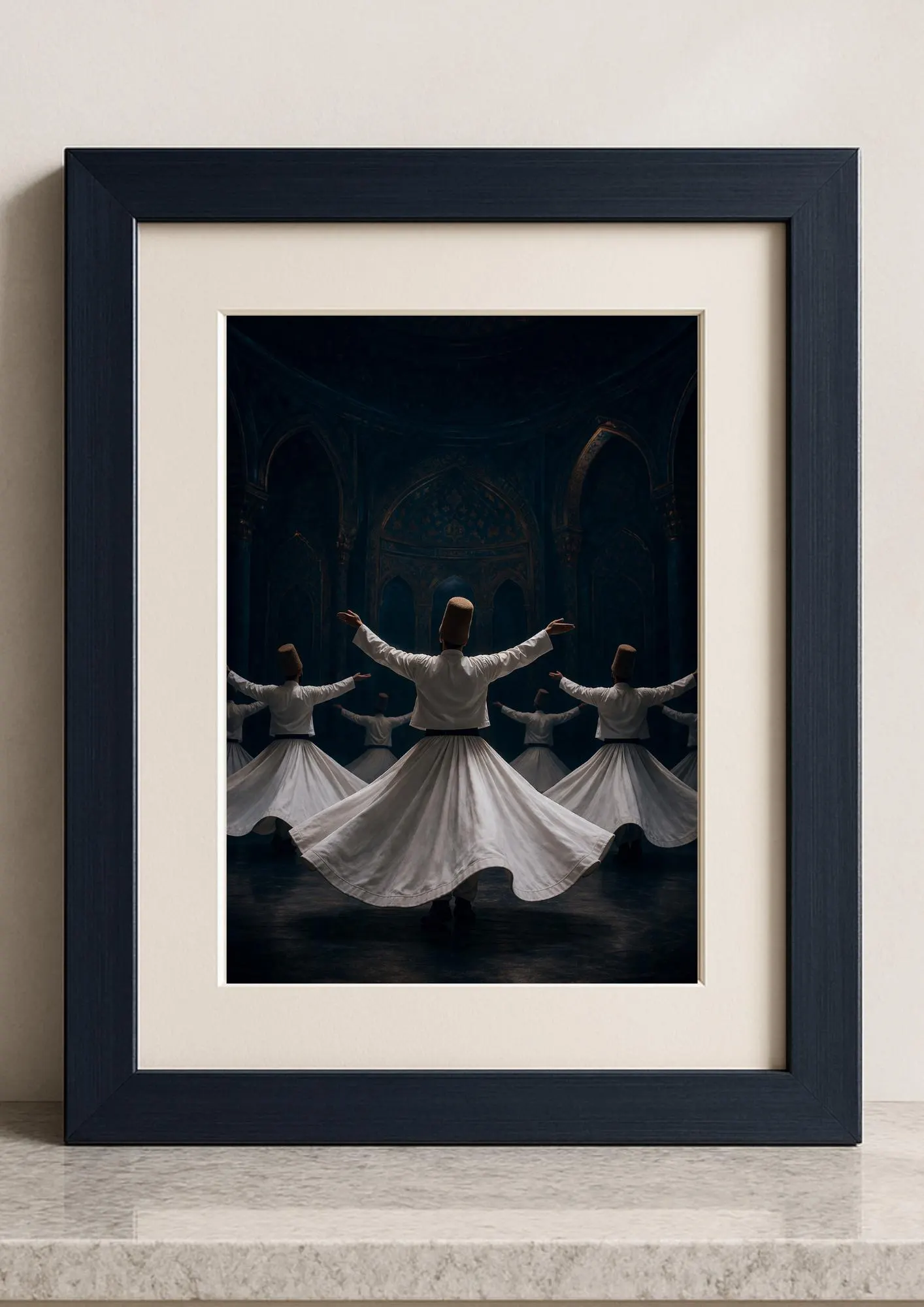 The Whirling Dervishes, Islamic Sufi Art home decor high resolution printable. - image 3
