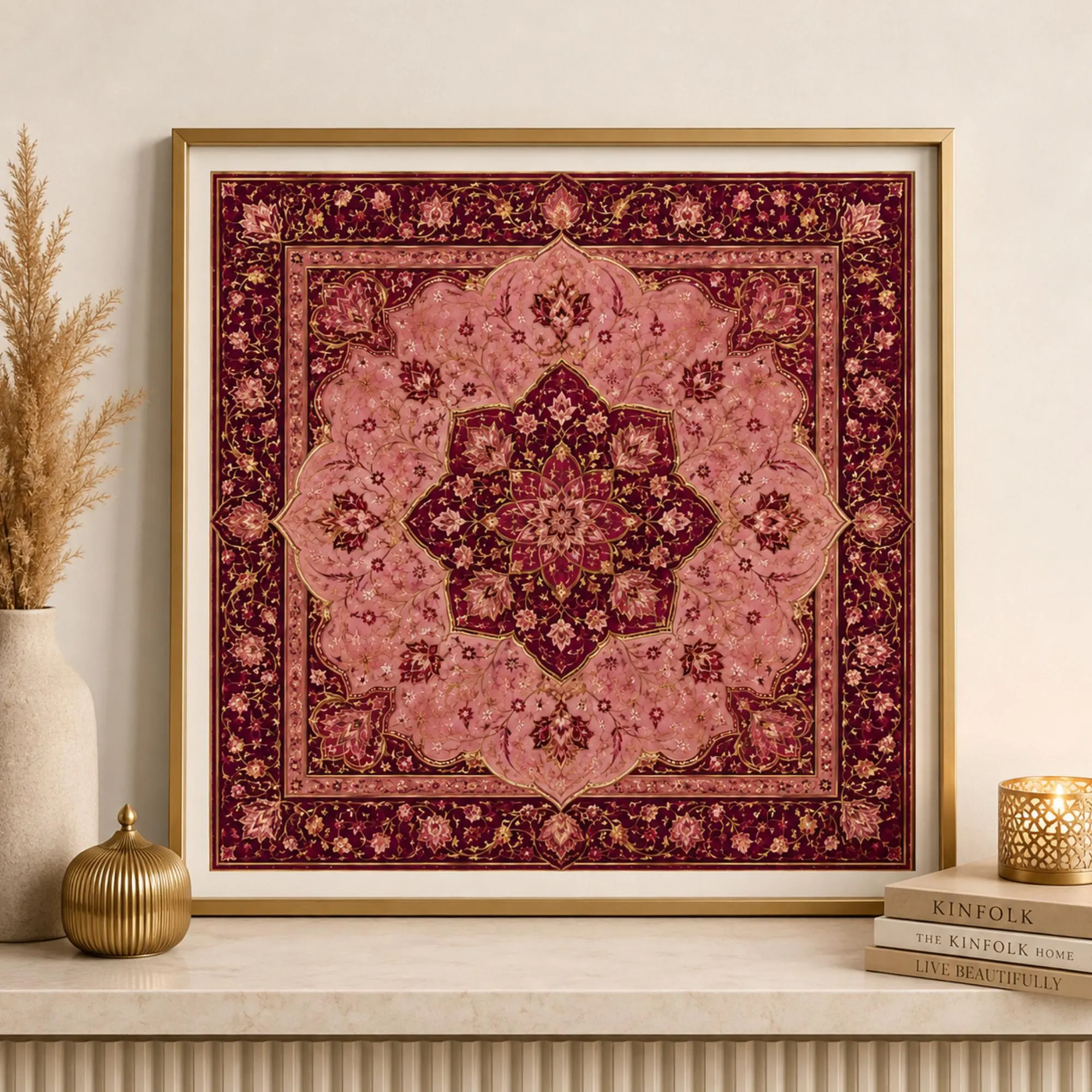 Persian Geometric Mandala Artwork: Islamic Floral Art Print - image 3
